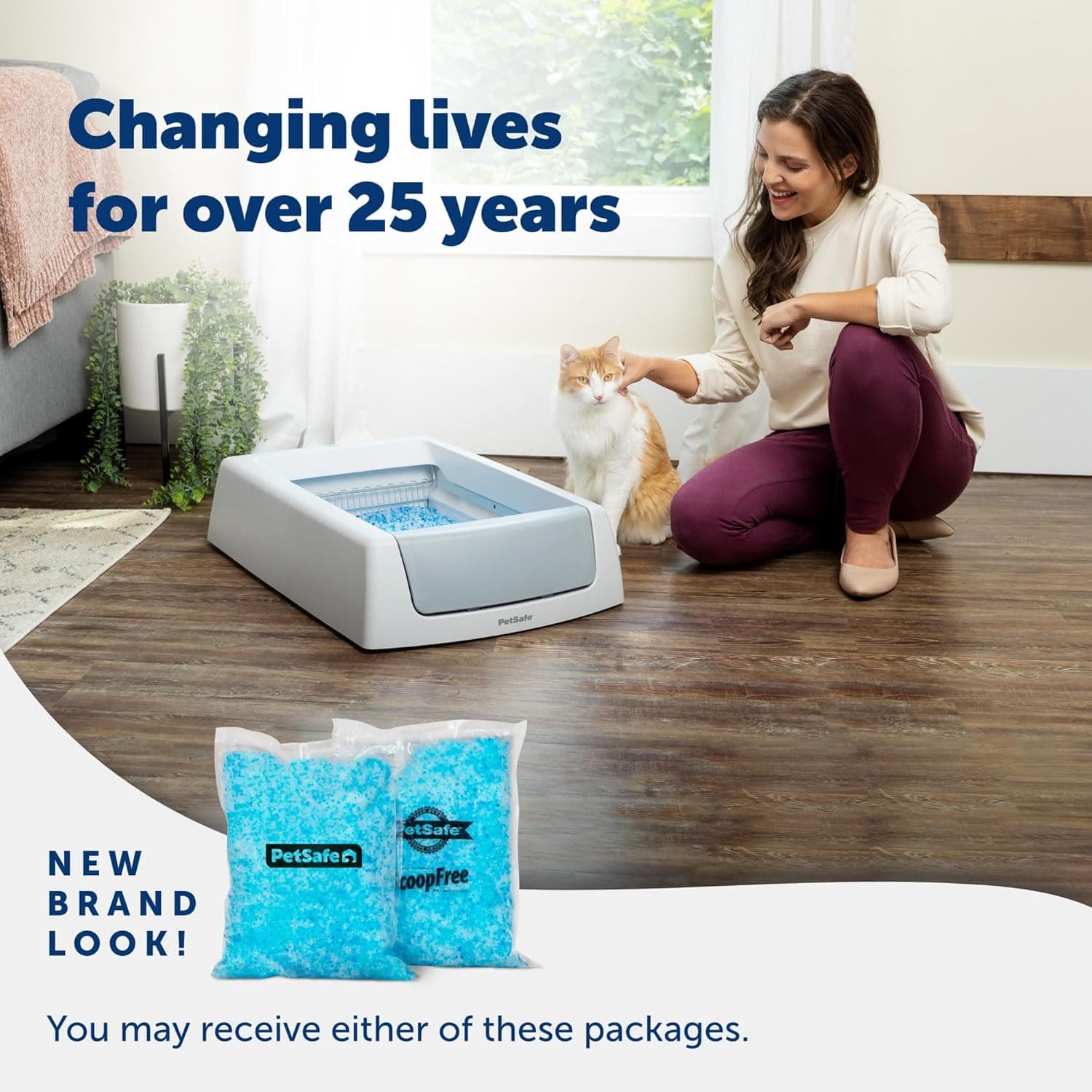 PetSafe ScoopFree Premium Crystal Cat Litter - Outperforms Clay Litter - Refill Packs - Reusable Tray Compatible - Fresh Scent - 4.3 lb Bags - 2 Pack Fresh Crystal - Image 7