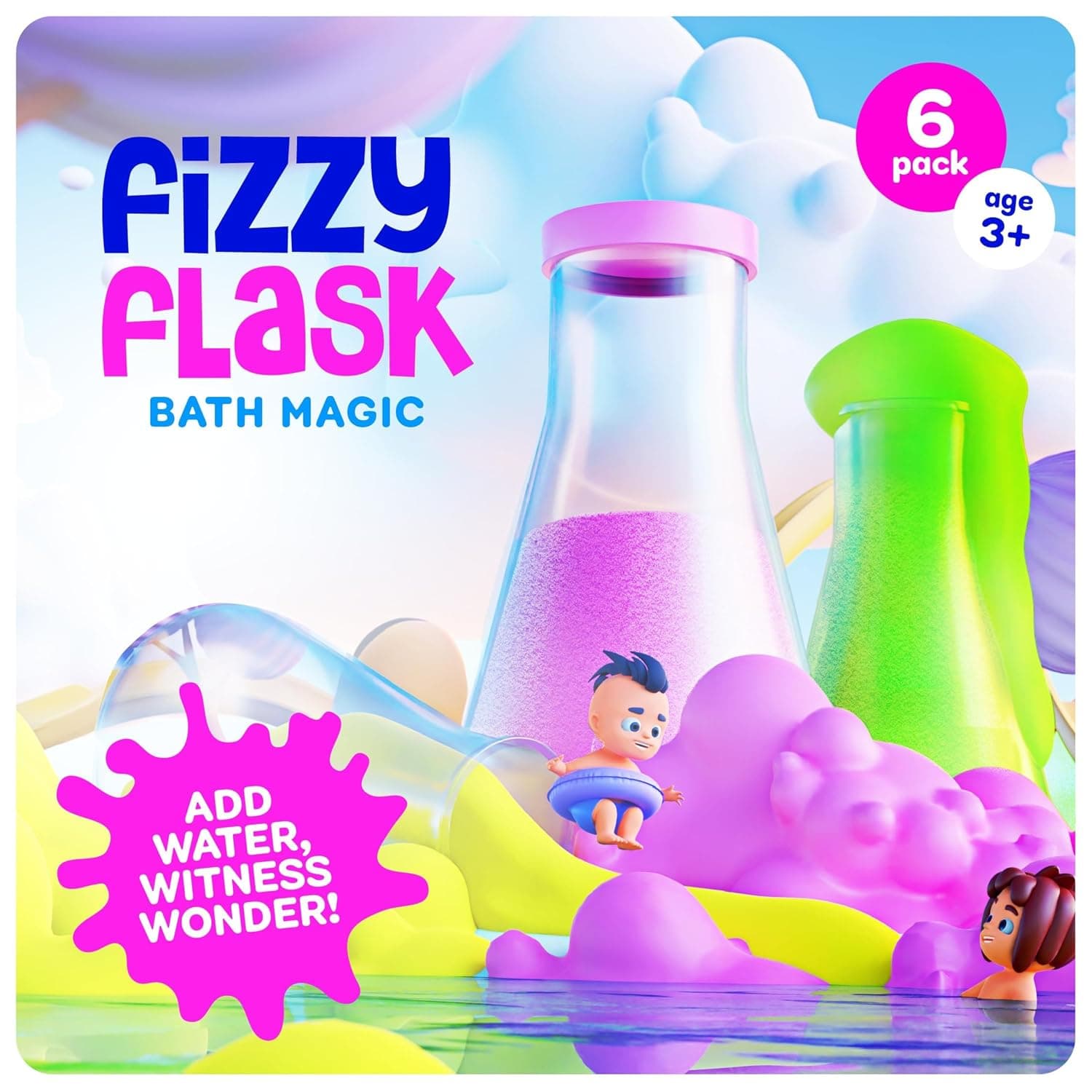 Tubby Tots Bath Potion Kits for Kids - 6 Pk - Bath Bombs for Kids - Toddler Bubble Foam Colors Fizzies - Bathtub Toys for Kid Ages 4-8 Years Old - Science Soap Potions Kit Age 3 4 5 6 7 8 - Non Toxic - Image 9