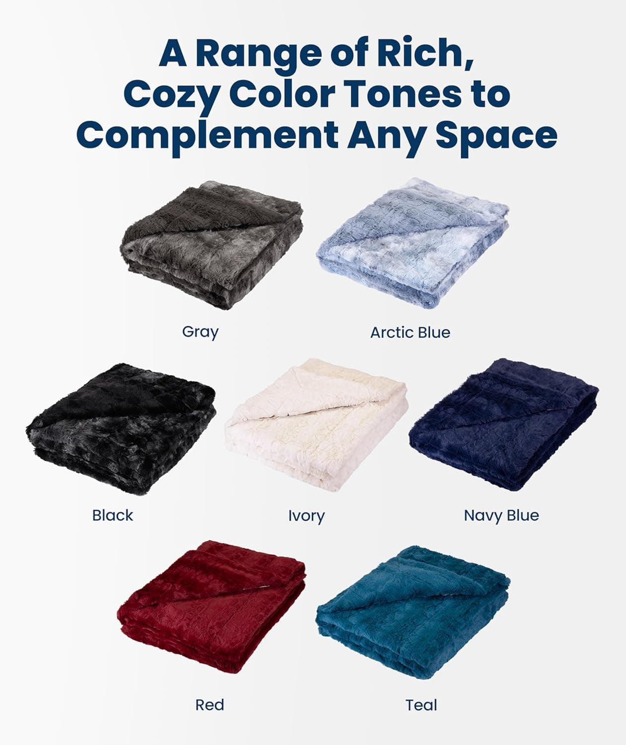 Everlasting Comfort Soft & Comfortable Gray Faux Fur Throw Blanket for Couch - (50"x65") Minky & Fluffy Fall Blankets & Throws, Plush Fuzzy Cover for Bed, Sofa & Living Room - Cozy Home Decor - Image 9