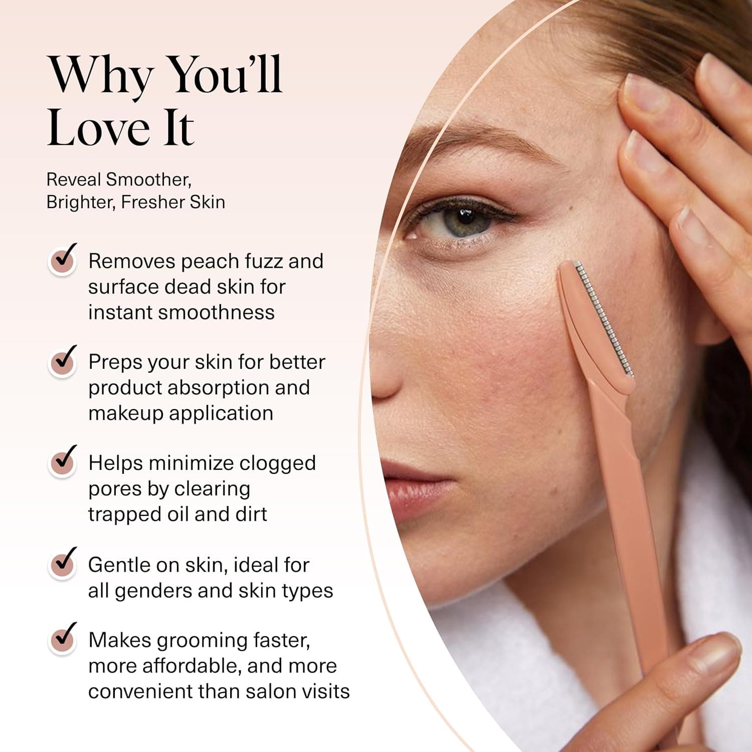 Kitsch Dermaplane Razor for Women Face – Face Razors for Women & Men, Eyebrow Trimmer & Face Shaver – Exfoliating Facial Razor & Skin Care Tool for Smoother Skin - Terracotta, 12 pcs 12 Count (Pack of 1) Terracotta - Image 4