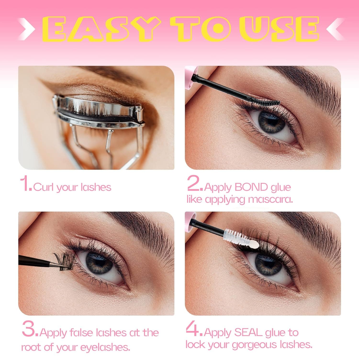 Lash Glue Bond and Seal Long Lasting Strong Hold Waterproof 2 in 1 Cluster Eyelash Glue for DIY Lash Extensions by Mavphnee Lash Bond and Seal - Image 4