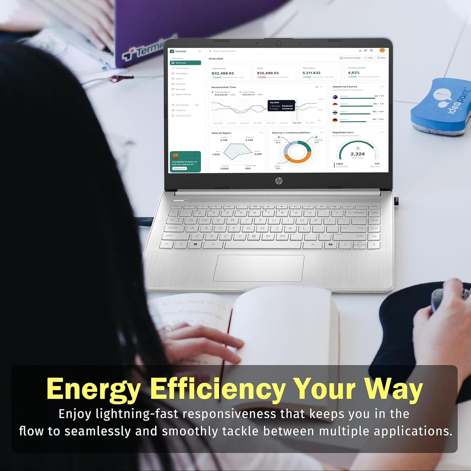 HP Stream 14" HD BrightView Laptop, Intel Celeron N150, 16GB RAM, 288GB Storage (128GB eMMC + 160GB Docking Station Set), Intel UHD Graphics, 720p Webcam, Wi-Fi, 1 Year Office 365, Win 11 S, Silver 16GB | 288GB Storage Silver - Image 10