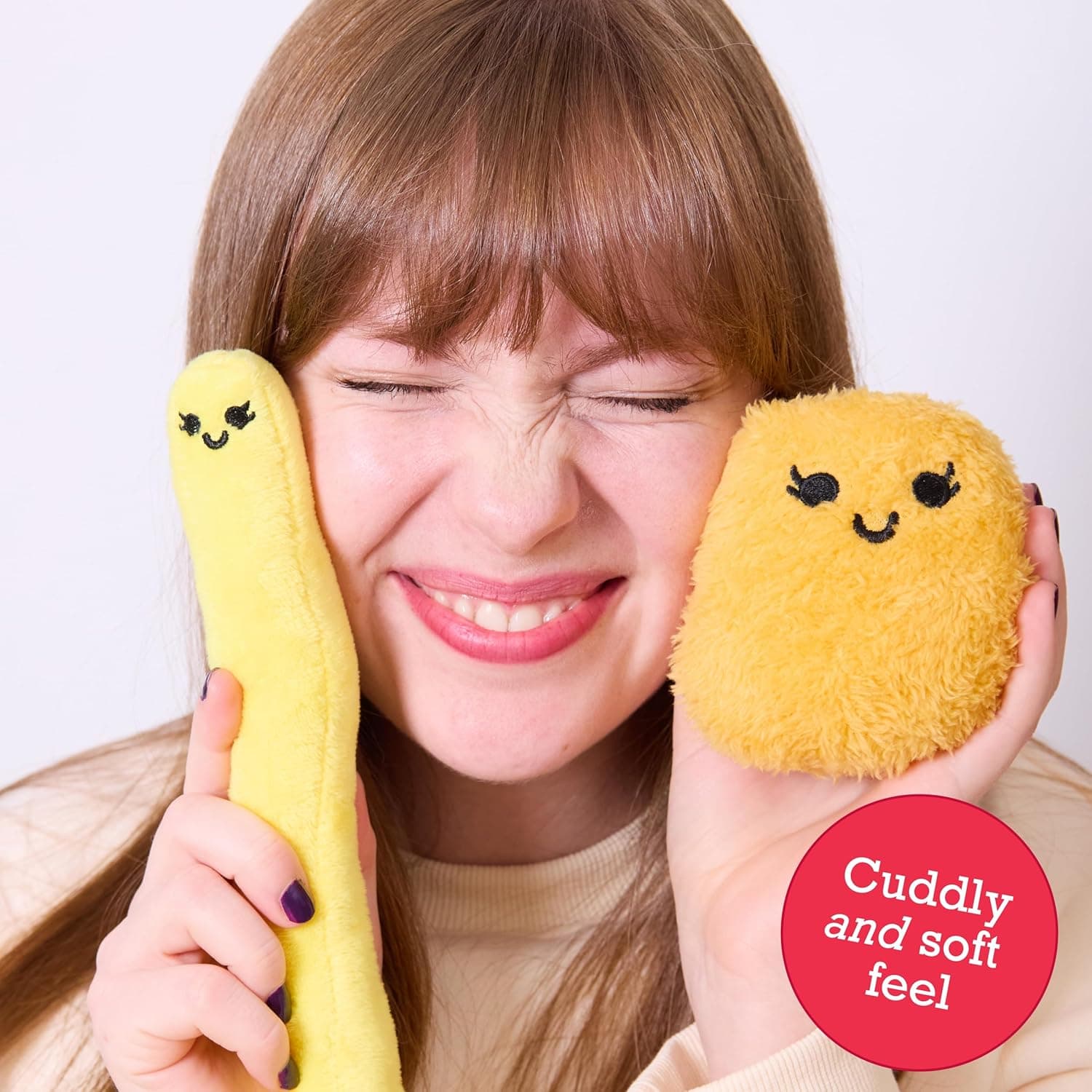 ¿QUÉ HACES, MEME? Nuggets de Apoyo Emocional de Relatable – Regalos para el Día de San Valentín, Set de Peluches Lindos para San Valentín, Animales de Peluche Squishy con Canasta, Incluye 5 Peluches - Image 5