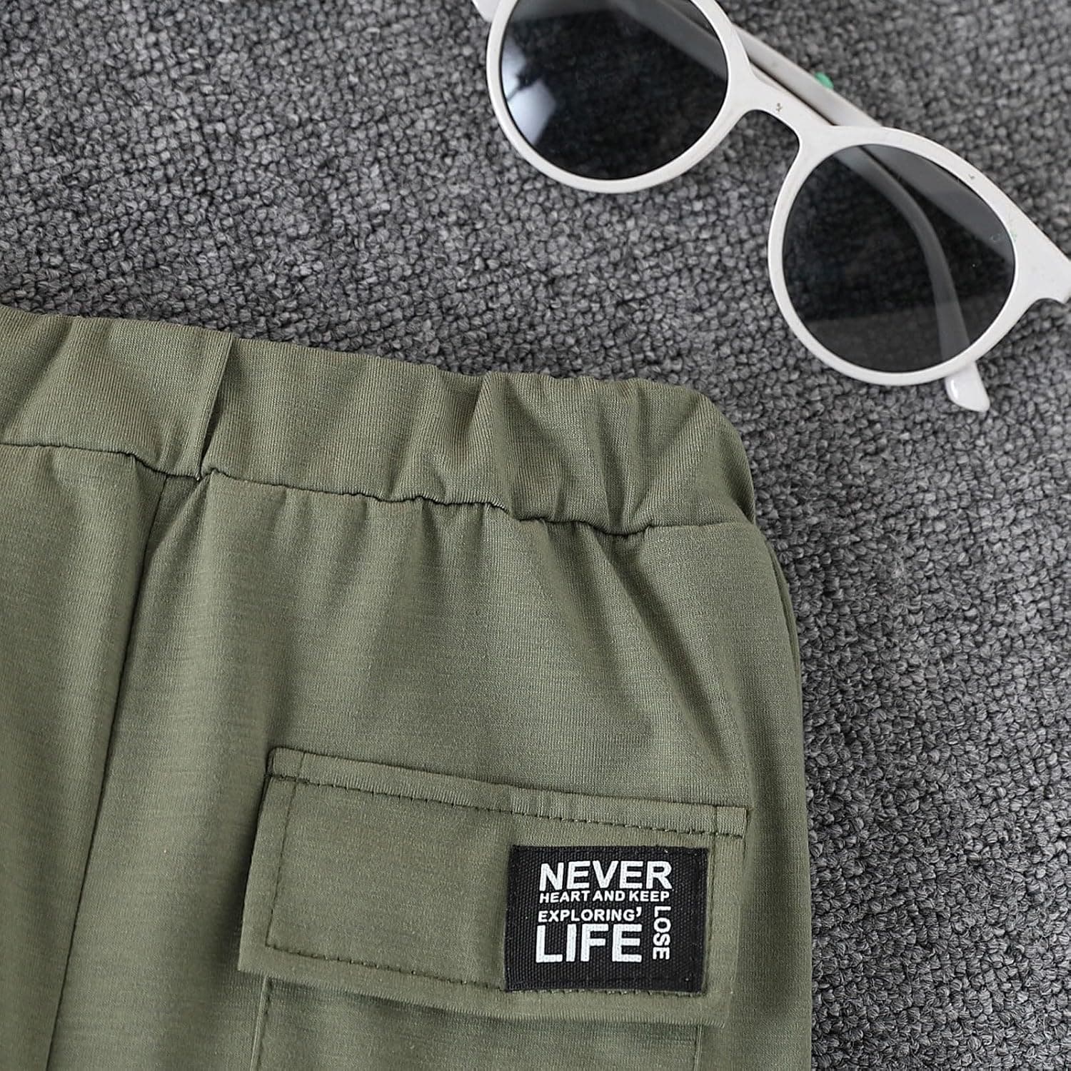 Girls Clothes 2 Piece Outfit Long Sleeve Crop Top + Cargo Pants, Tween Fall Clothing Set, Sizes 5-15 Years Green 9-10 Years - Image 10