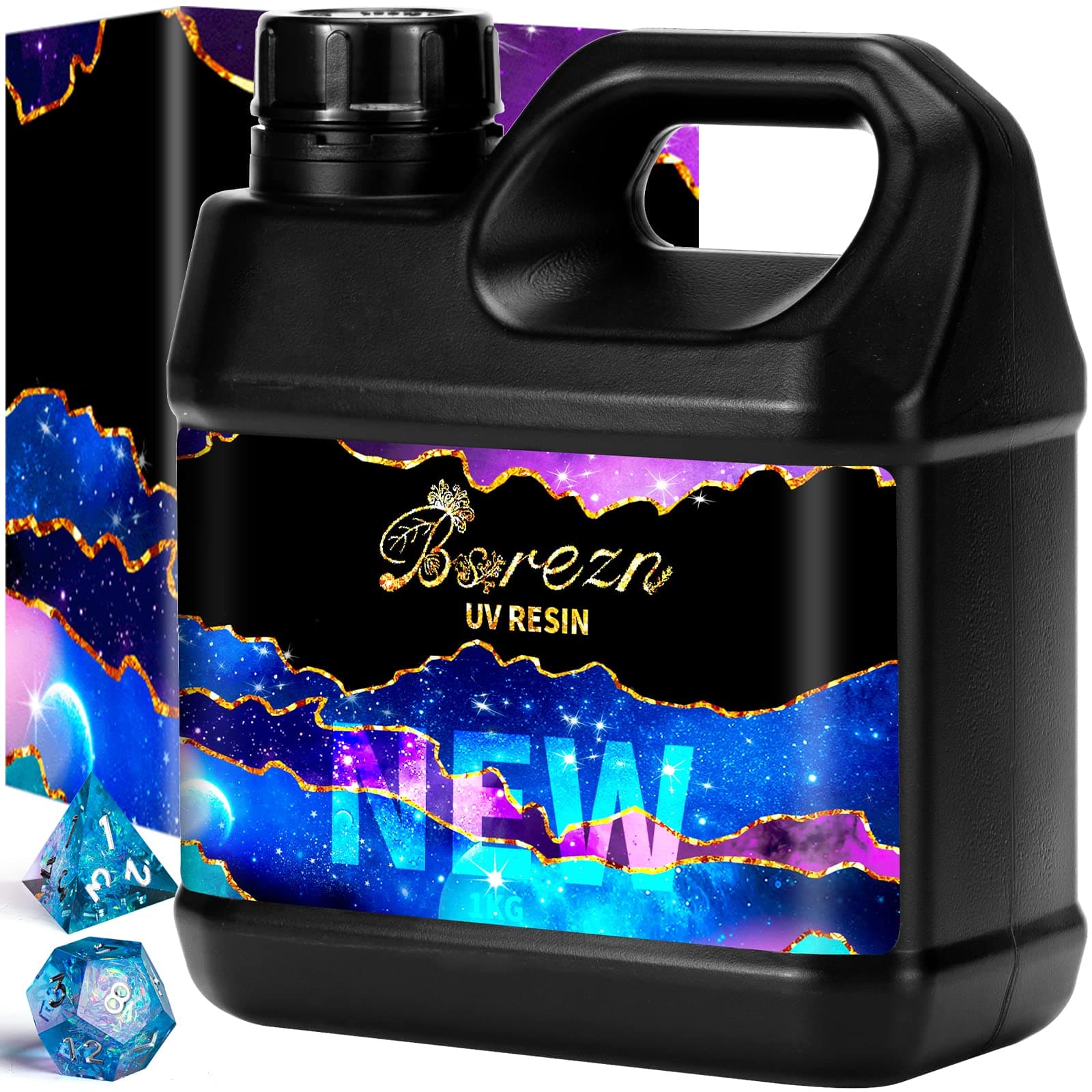 Bsrezn 1000g UV Resin Bulk, High Hardness & Crystal Clear Premixed Resina UV for Jewelry Making (1000g)