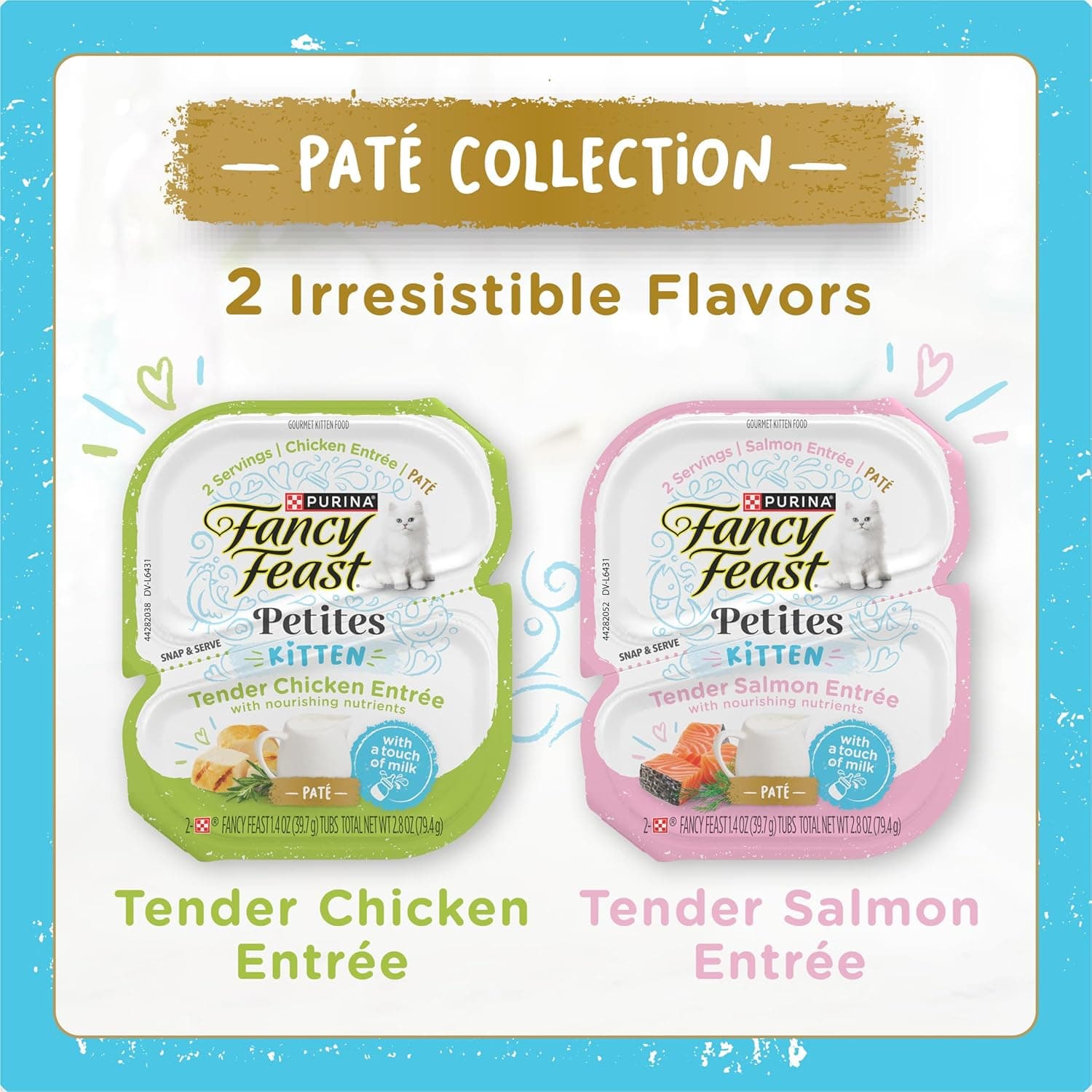 Fancy Feast Purina Petites Kitten Tender Pate Gourmet Wet Kitten Food Variety Pack - 12 ct. Tub - Image 3