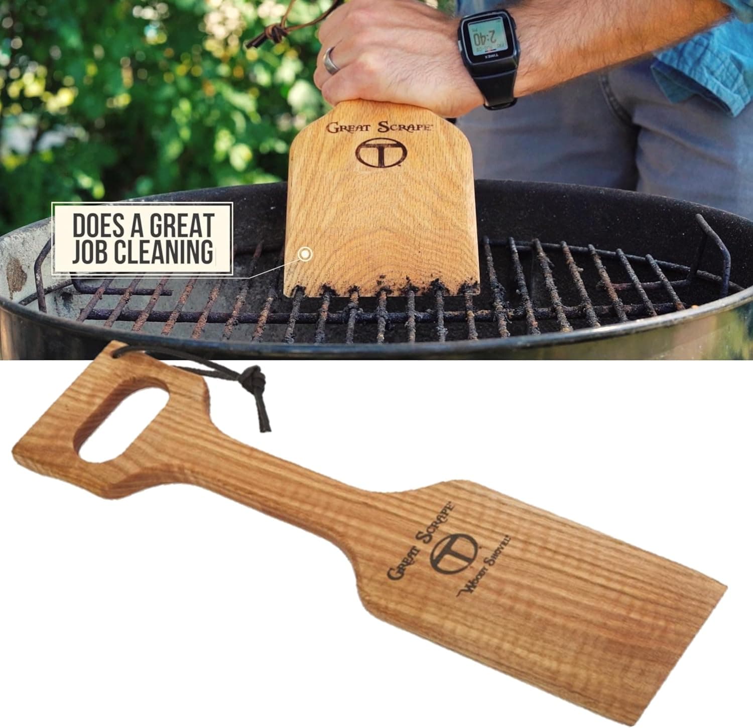 Great Scrape - Shovel (20") - The Ultimate BBQ Cleaning Tool & Wood Grill Scraper - Image 3