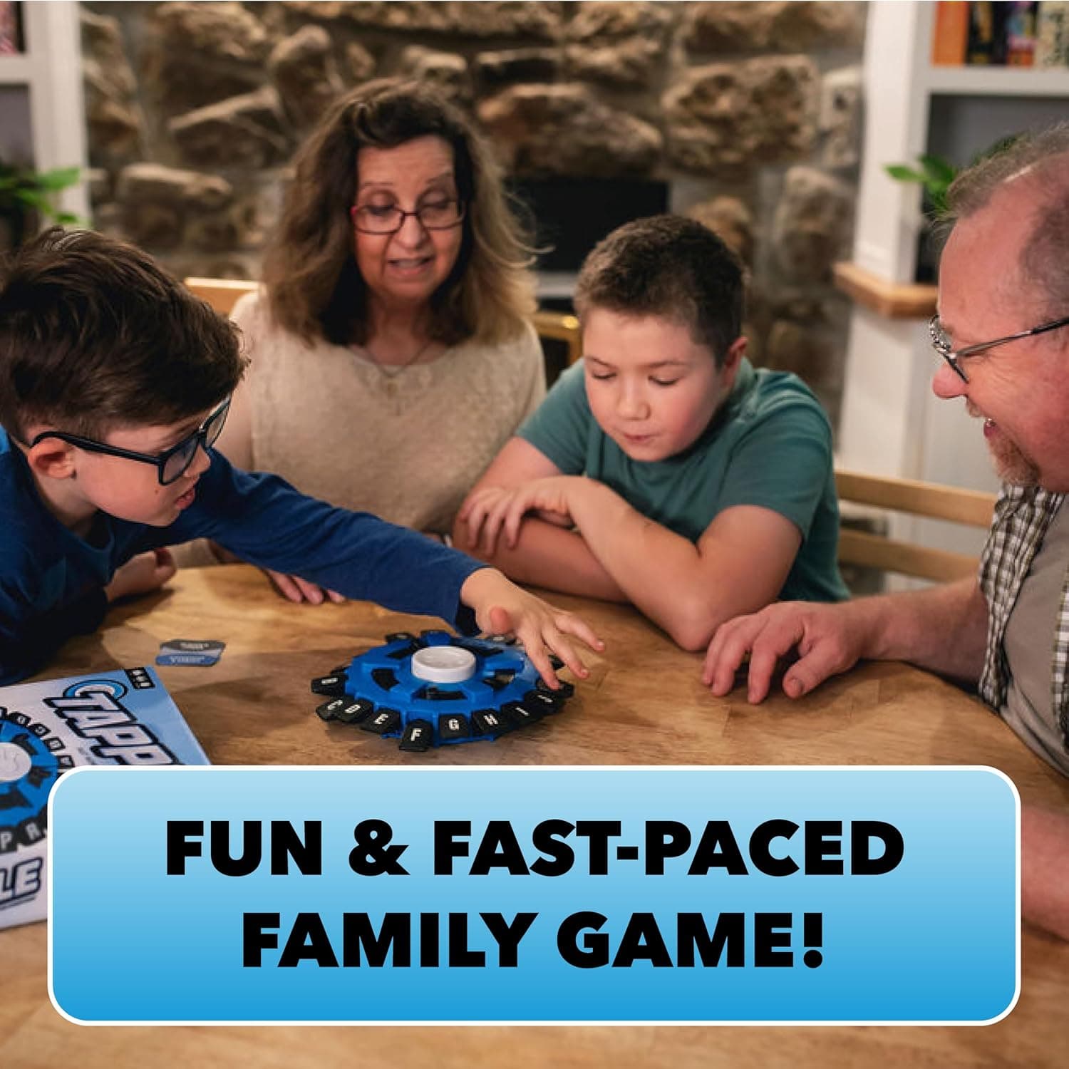 USAOPOLY The Original TAPPLE, The Fast-Paced Family Board Game,Choose a Category & Race Against The Timer to be The Last Player,Learning Word Game for Ages 8 & Up, 2-8 Players, 15-20 Minute Play Time Pack of 1 - Image 6