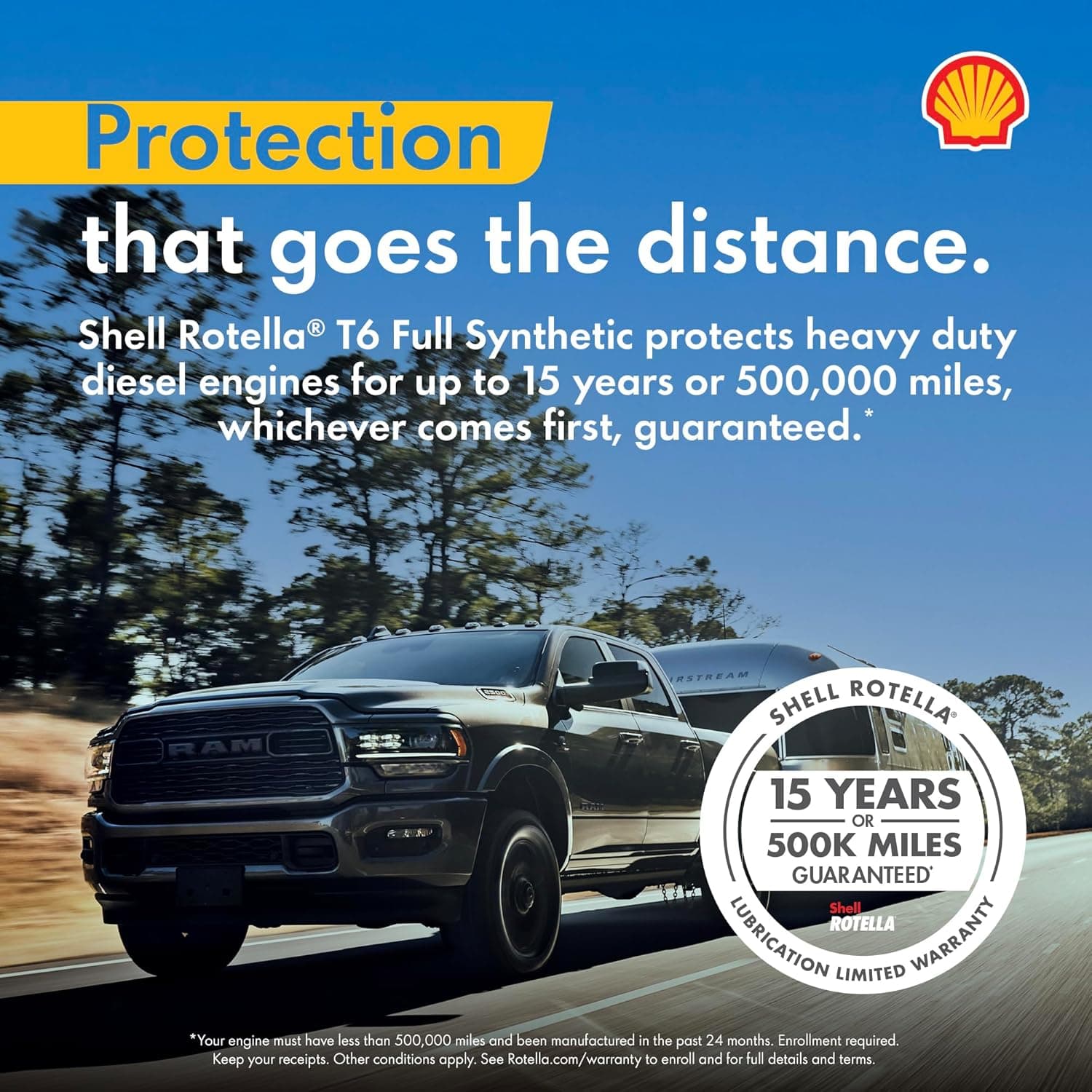 Shell Rotella T6 Full Synthetic 5W-40 Diesel Engine Oil, 1 Gallon (3 Pack) 1 Gallon 3-Pack 5W-40 - Image 3