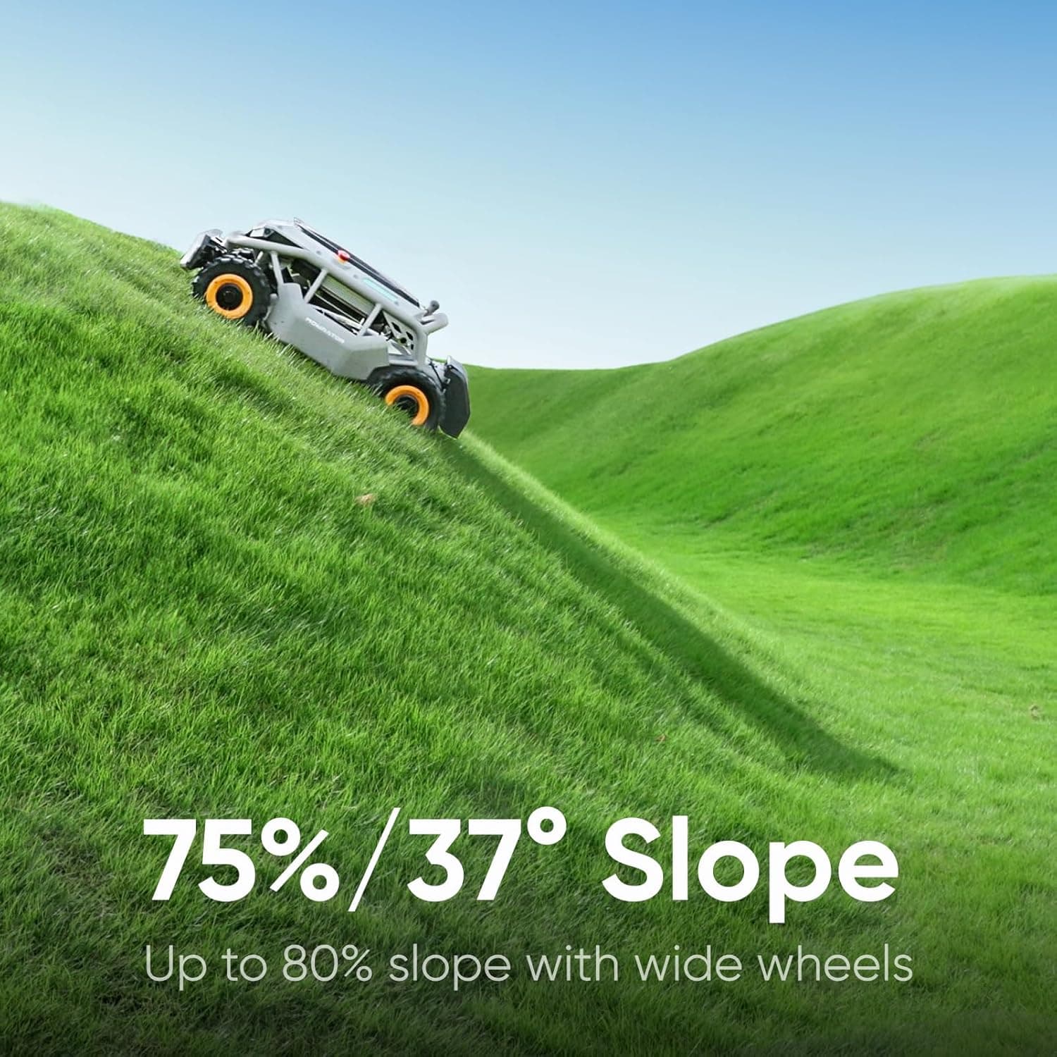 Remote Control Lawn Mower S1 4WD 56V18Ah, Multi-Functions RC Lawn Mower with 1.5-4.3 Inch Cutting Height 21 Inch Real Blade for 75% Slope(37°) with Mowing 1.12 Acres - Image 5