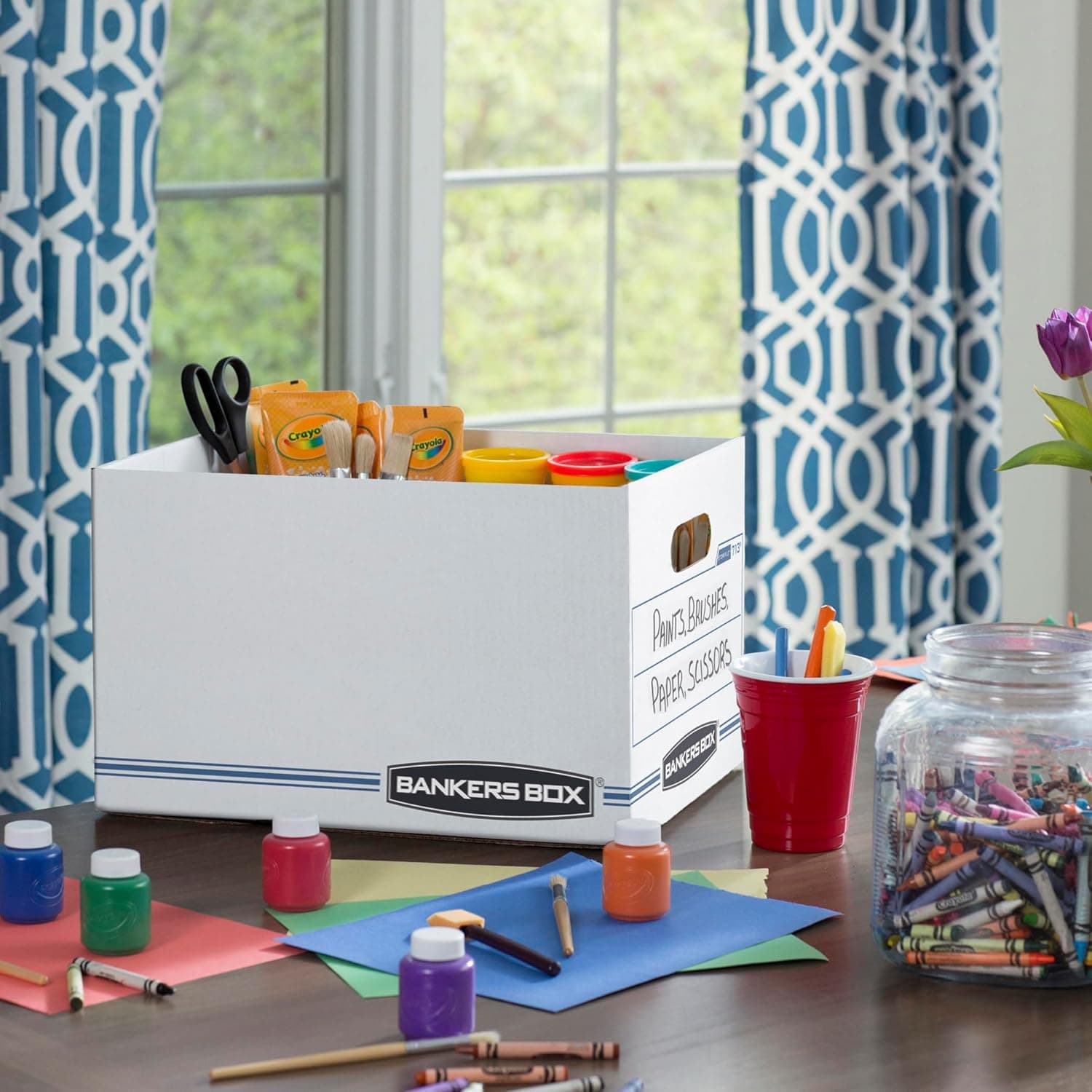 Bankers Box 12 Pack Standard Duty File Storage Boxes, Standard Assembly, Removable Lid, Letter/Legal (0071301) - Image 5