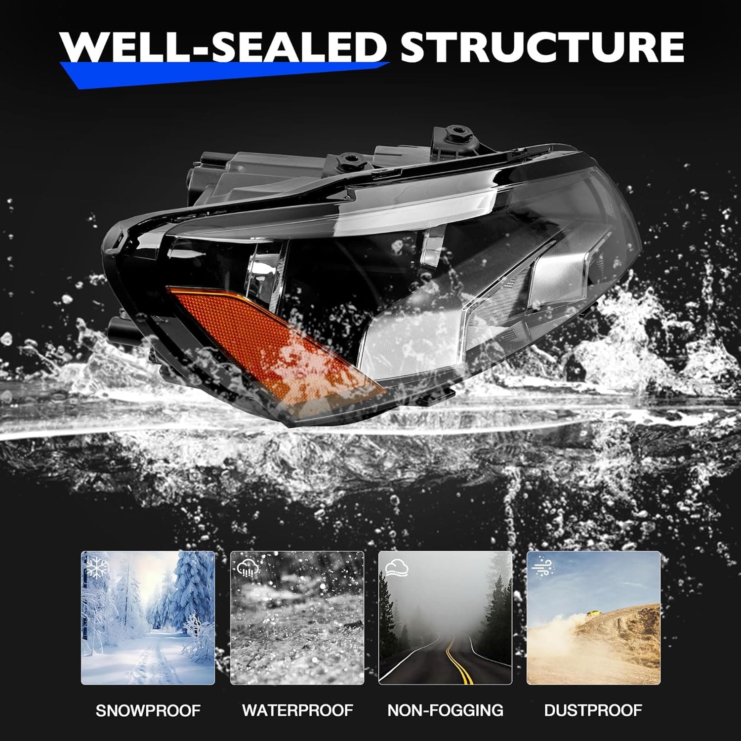 Headlights Assembly - Chrome Housing Headlamps Compatible with Volkswagen VW Passat 2012-2015 - Replacement for 561941006D, 3411131RAS2, and VW2503148 - Passenger Side RH Passenger Side Headlights (RH) - Image 9