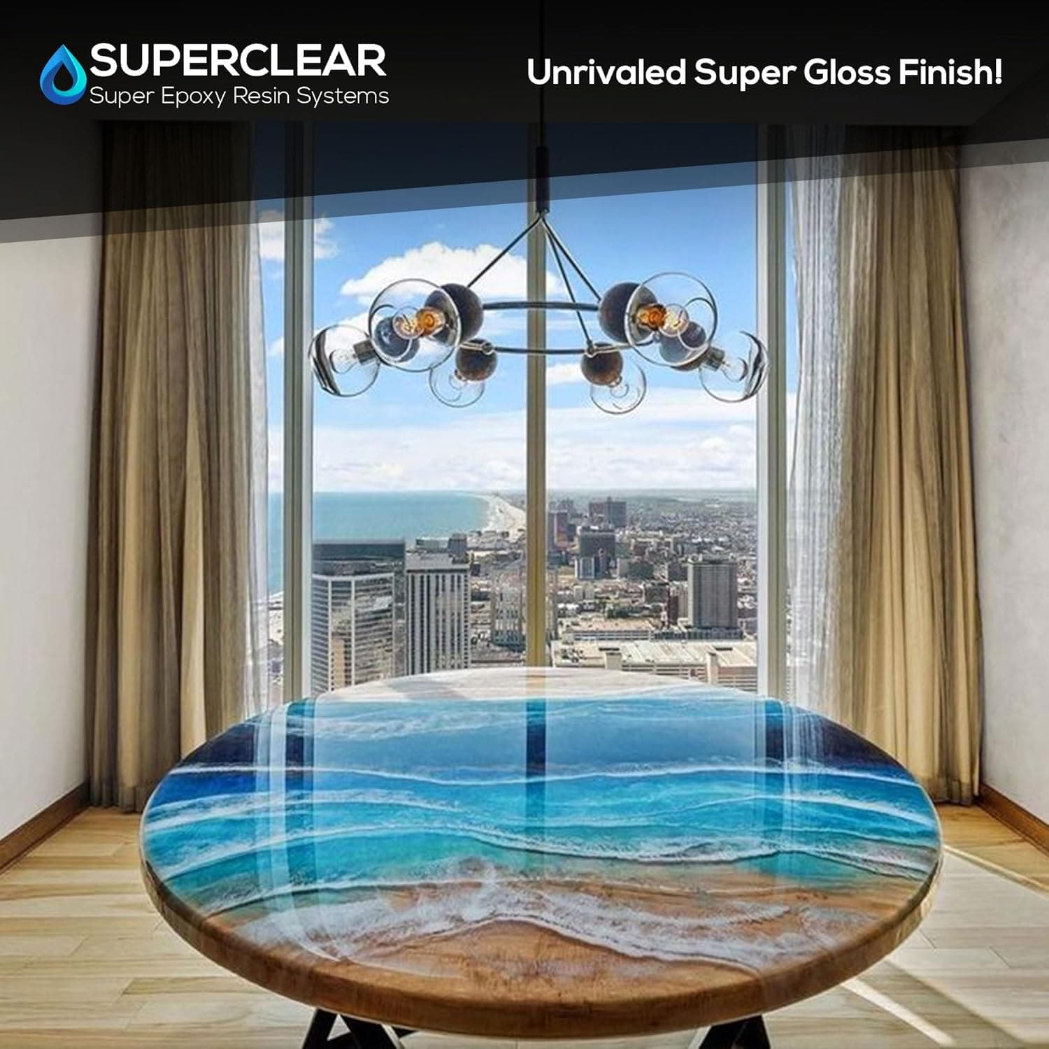 Table Top Epoxy Resin Superclear 2 Gallon | 256 oz Kit, Anti-Yellow Highest UV Impact Resistance, Food Safe Epoxy, Crystal Clear Gloss, Bubble Free, Bar & Surface Coat, Tumblers, Wood, DIY - Image 6
