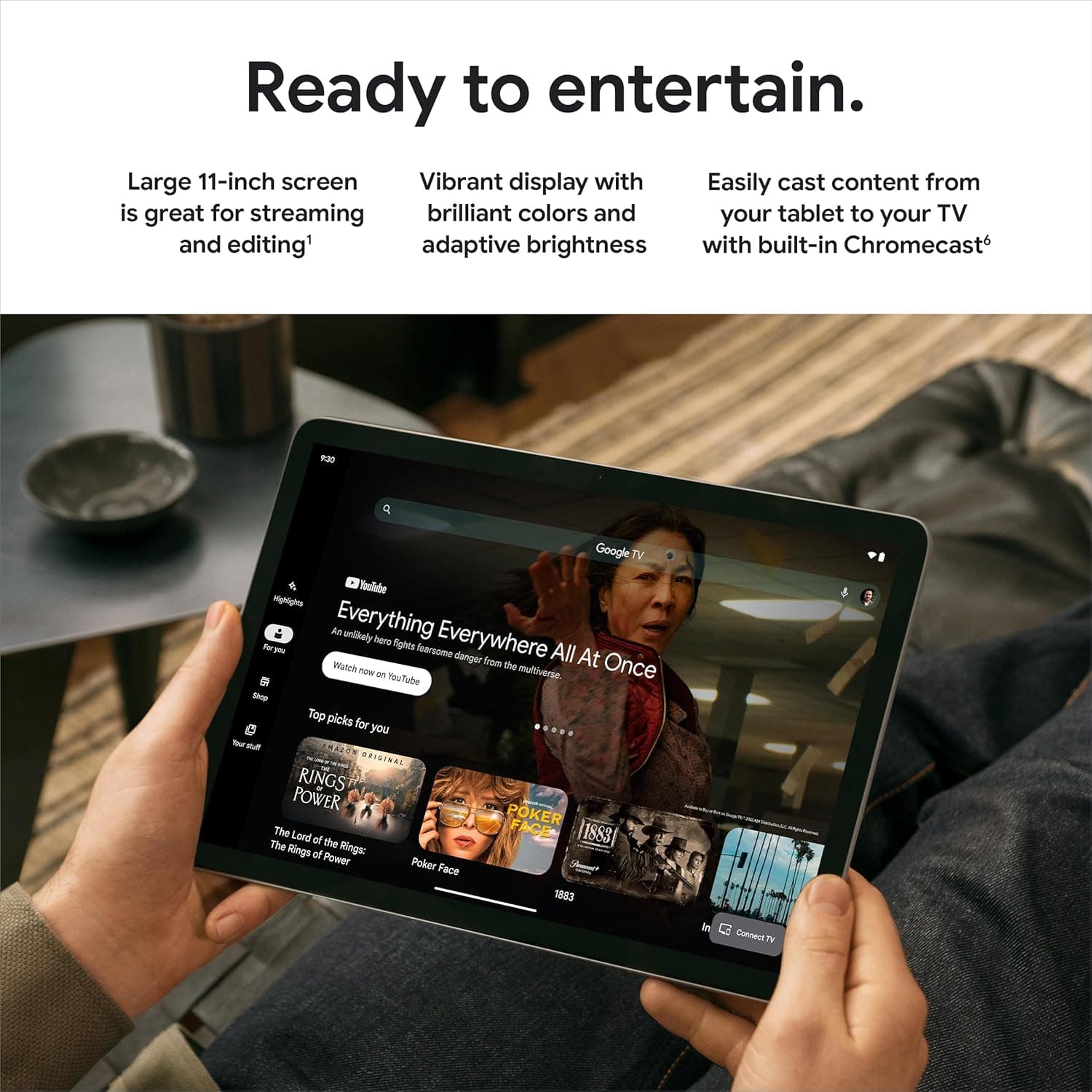 Google Pixel Tablet - Android Tablet with 11-Inch Screen and Extra-Long Battery Life - Porcelain - 8 GB RAM - 128 GB Porcelain 128 GB Pixel Tablet - Image 6