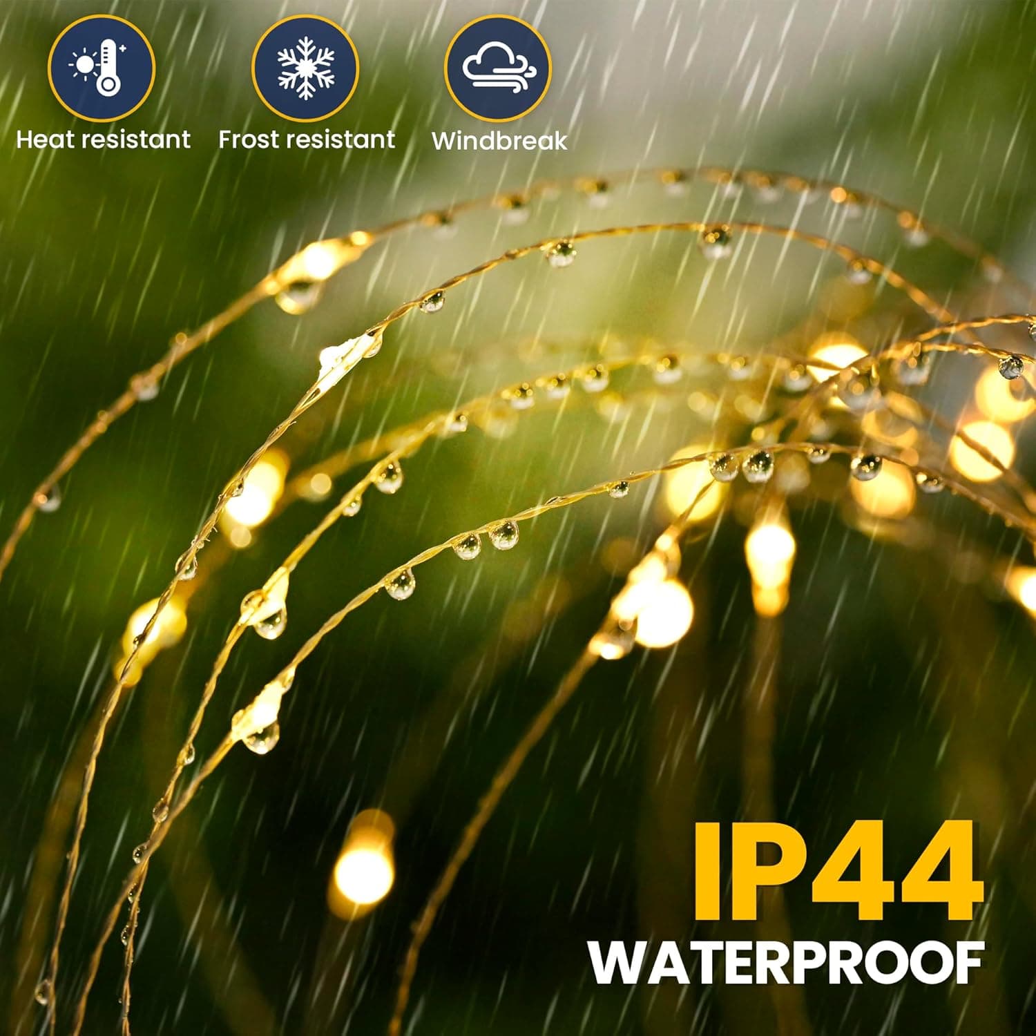 GIGALUMI Garden Decor Outdoor Lights 120LED 2Pack, Solar Garden Lights for Christmas Outside Fairy Firework Decorative,Solar Powered for Yard Pathway Flowerbed Planter Balcony Patio Decor (Warm White 2 PACK 120 LEDS Warm White - Image 10