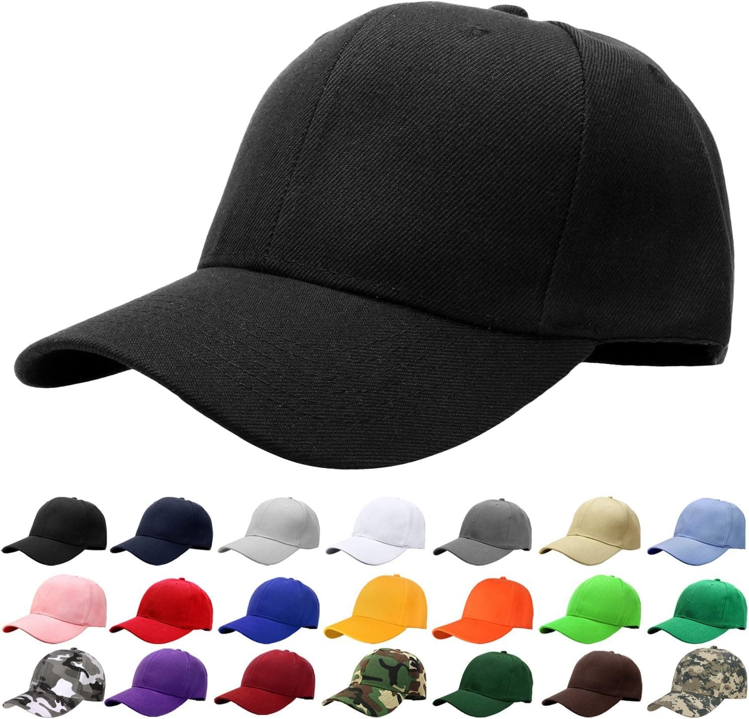 Falari Baseball Cap Adjustable Size para sa Running Workouts at Outdoor Activities Lahat ng Season Isang Sukat 1pc Itim - Image 2