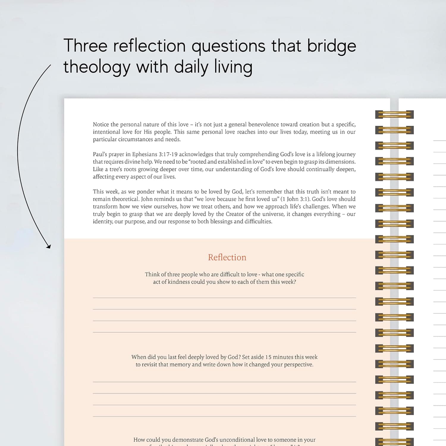 Official Spiral Bible® The Bible in a Year | 52 Week Guided Bible Study & Daily Reading Plan | Spiritual Companion & Journal for Adults & Teens | 8.5" x 11" Notebook Floral - Image 4