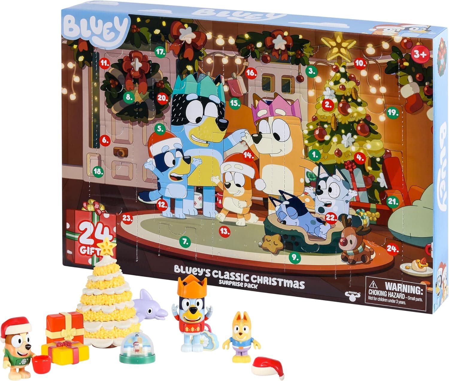 Bluey Toys for Girls and Boys, 24 Days of Surprises, Kids Advent Calendar w/Accessories, Stickers & Mini Christmas Tree Advent Calendar - Amazon Exclusive - Image 2