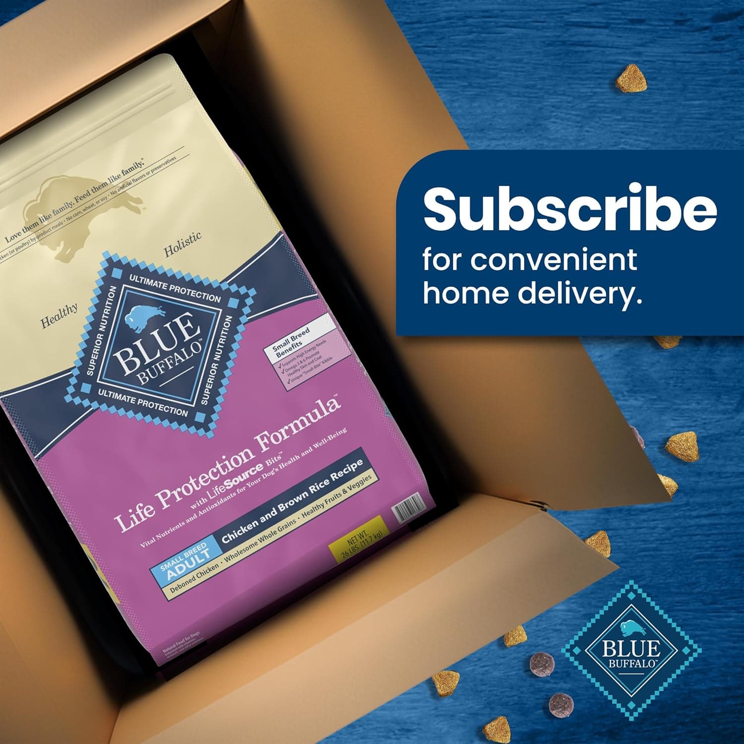 Blue Buffalo Life Protection Formula Adult Small Breed Dry Dog Food, Supports High Energy Needs, Made with Natural Ingredients, Chicken & Brown Rice Recipe, 5-lb. Bag Chicken & Brown Rice 5 Pound (Pack of 1) - Image 13