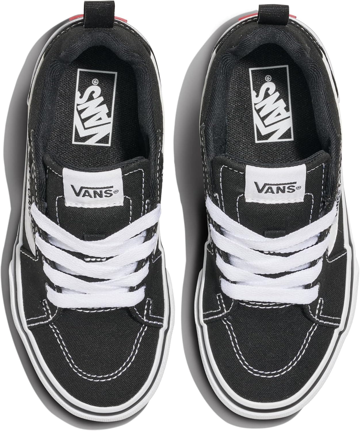 Vans Unisex-Child Filmore Shoe | Low-top Fashion Sneakers for Boys & Girls, School & Everyday Wear 13.5 Little Kid Canvas Black/White - Image 6