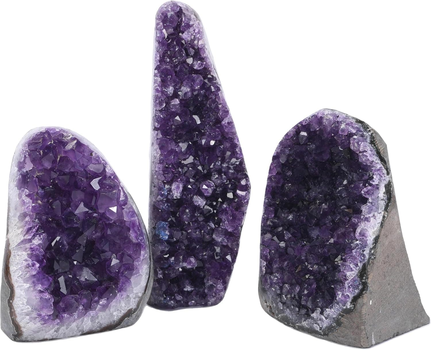 SUPERIOR Amethyst Crystal Rock Cluster [3/4 to 1 lbs] - Natural Edge, Flat Bottom, Healing & Calming Unique Amethyst Purple Geode Stone - Ideal Purple Decoration - Free Selenite Wand .75 lbs - 1 lbs - Image 10