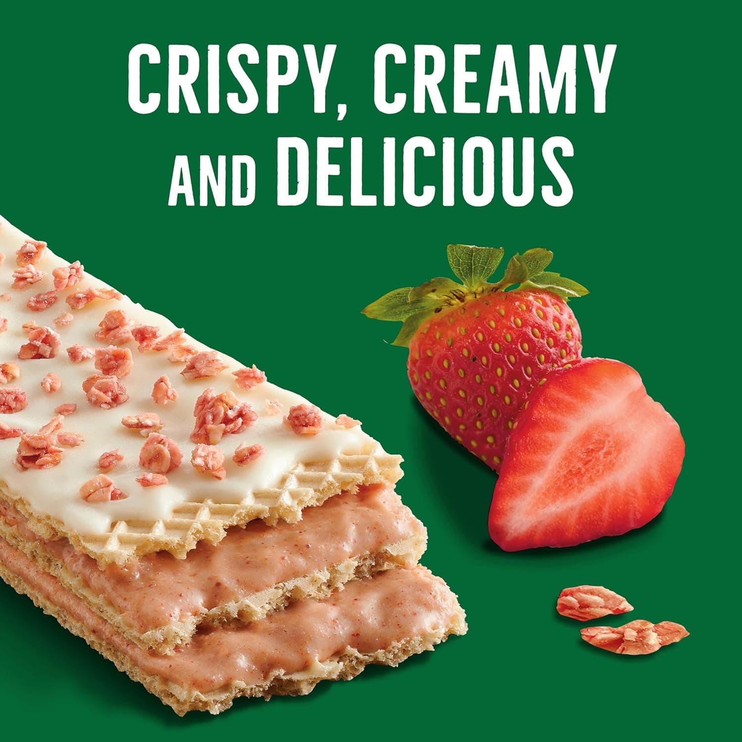 Nature Valley Crispy Creamy Wafer Bars, Strawberry, Whole Grain, 5 Bars, 6.5 oz Strawberry 5 Count (Pack of 1) - Image 5