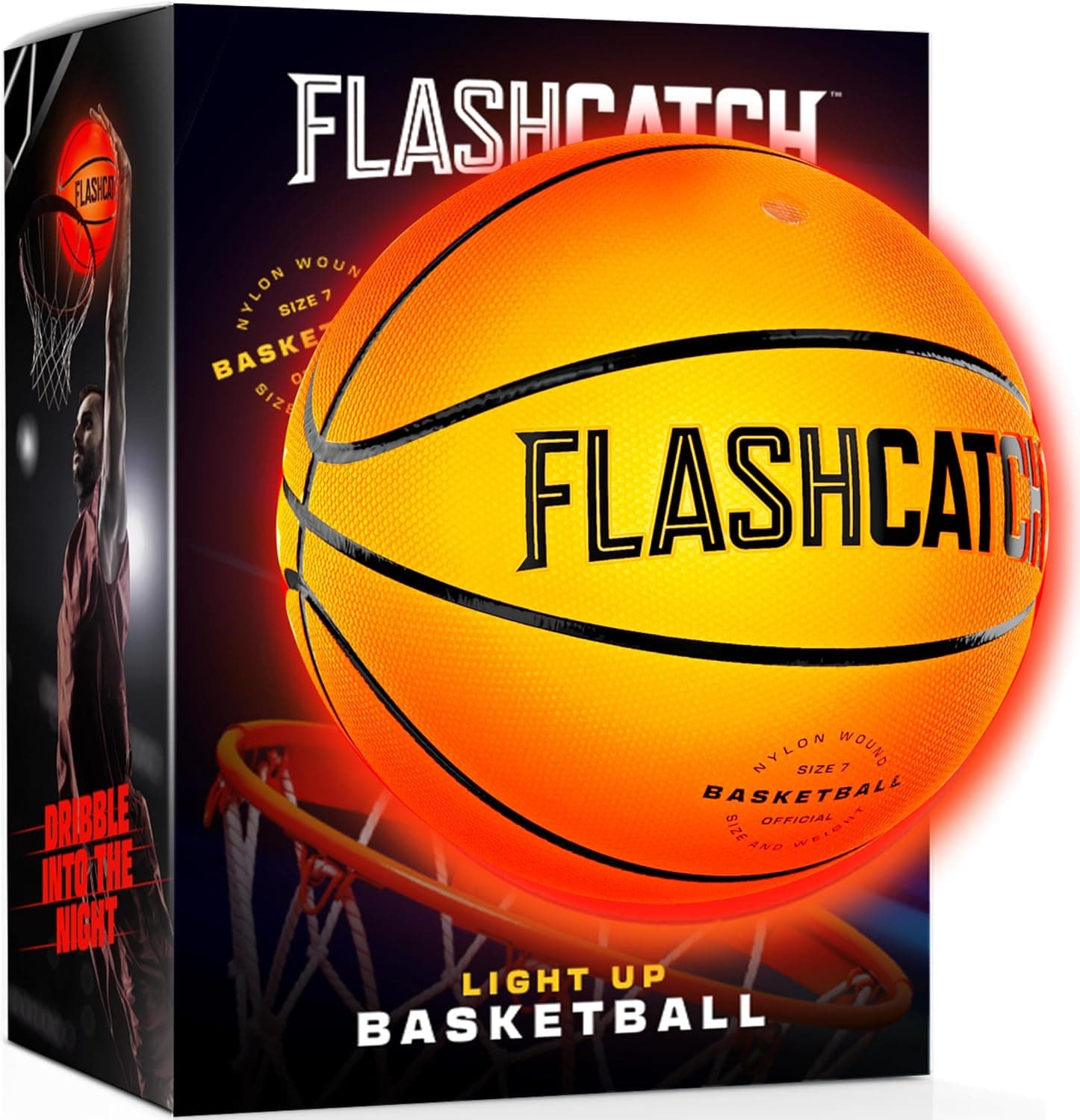 Light Up Basketball - Glow in The Dark - Sports Gear Accessories Gifts for Boys 8-15+ Year Old - Kids Teens Gift Birthday Ideas - Teen Boy Toys Ages 8 9 10 11 12 13 14 15 Outdoor Teenager - Image 2