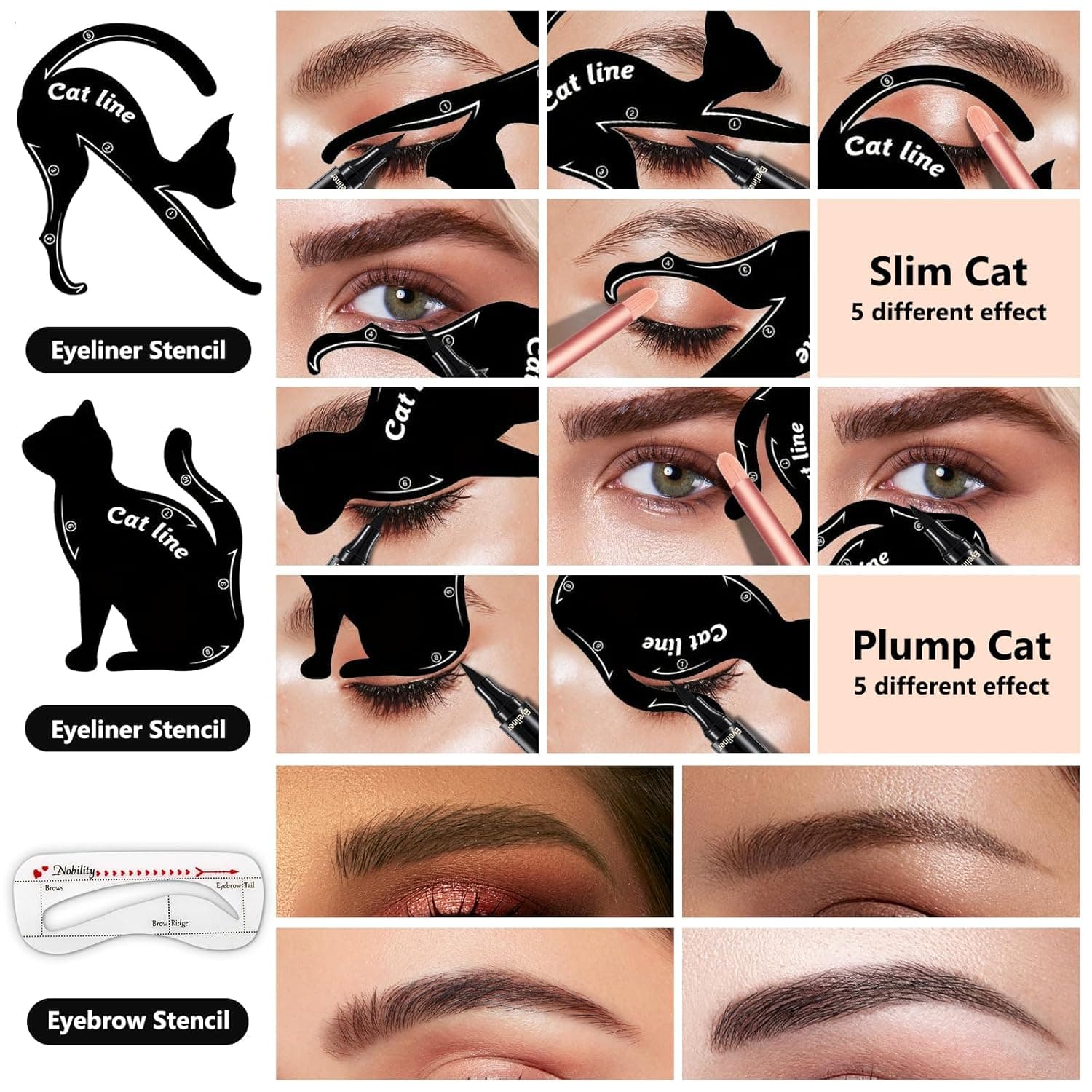 All in One Makeup Kit for Women Full Kit, Make Up Gift Set for Women, Makeup Essential Bundle Includes Foundation Face Primer Eyeshadow Contour Palette Lipstick Eyeliner Mascara Cosmetic Brush Set - Image 9