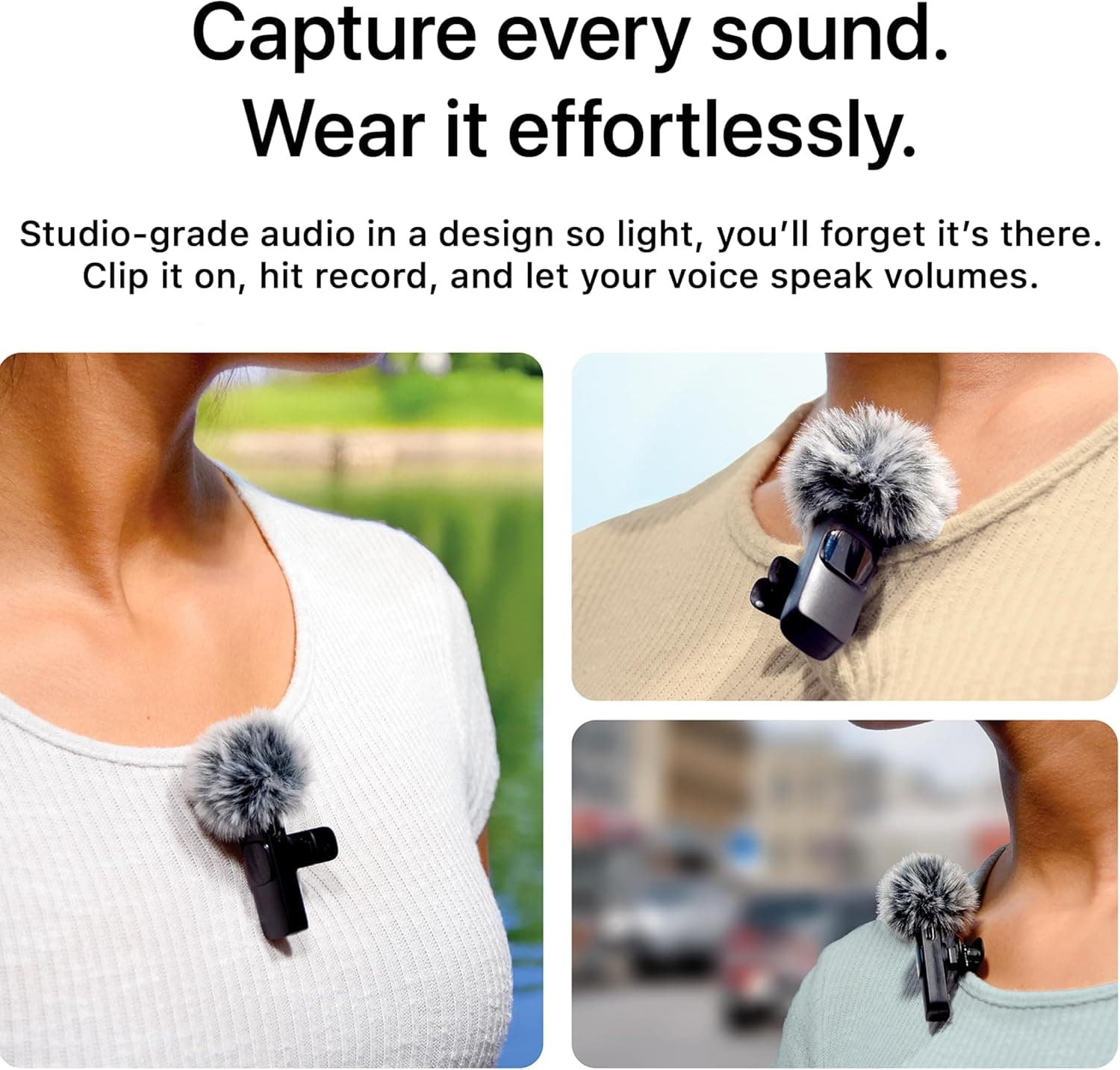 Mini Mic Pro (Latest Model) - Professional Wireless Microphone for iPhone, iPad, Android, Lavalier Microphone for Video Recording - iPhone Mic Crystal Clear Recording with USB-C for Content Creators All iPhones & Androids (USB-C + Lightning) - Image 3