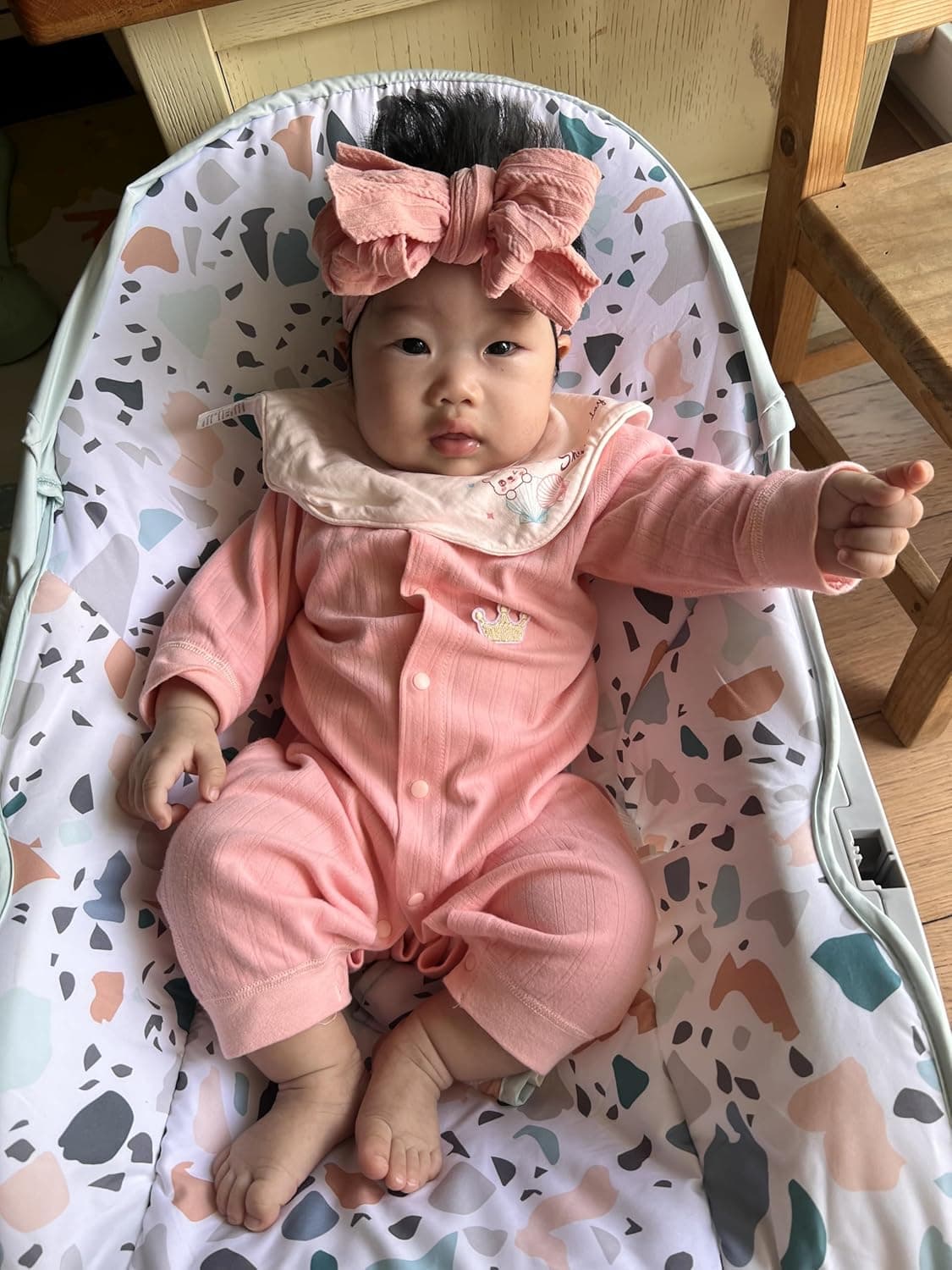 CÉLLOT 6 Pcs Baby Bows Headbands Nylon Hairbands Baby Girl Bows Hair Accessories for Newborn Infant Toddler Essentials (Classic Pink Series) - Image 10