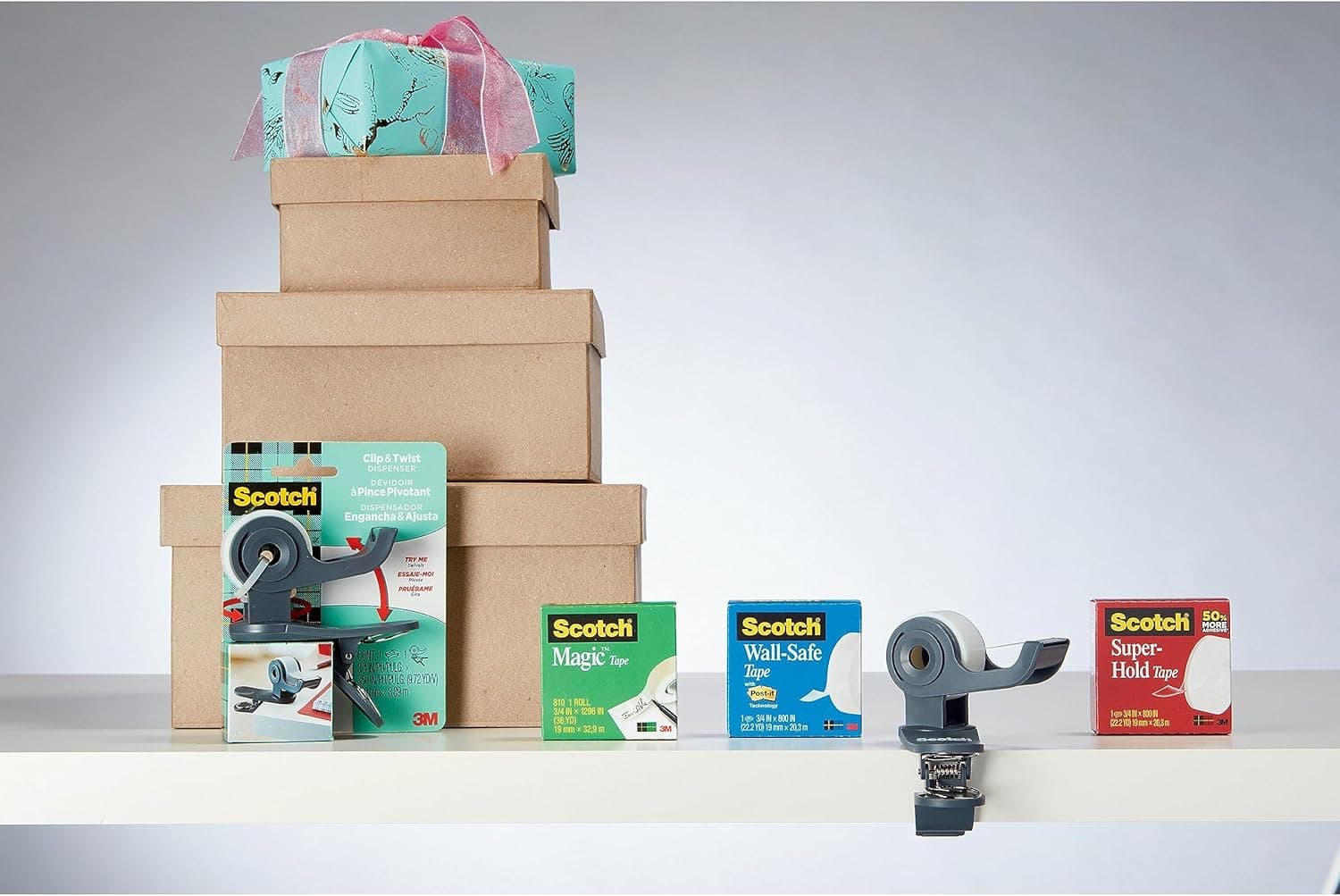 Scotch Desktop Tape Dispenser, Great for Gift Wrapping, 1 Dispenser (C19-CLIP-CCW) 1-Pack - Image 12