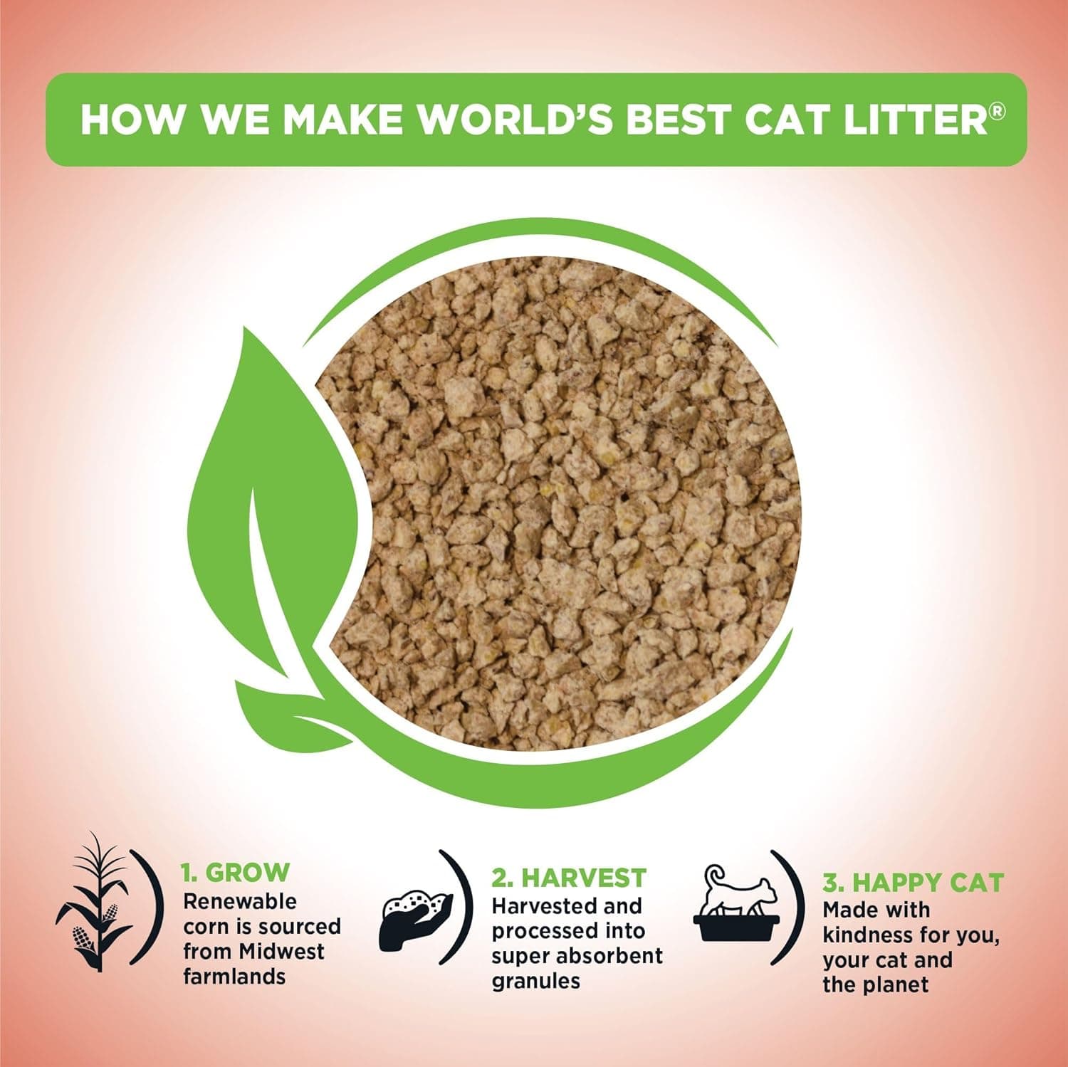 WORLD'S BEST CAT LITTER Multiple Cat Unscented, 32-Pounds - Natural Ingredients, Quick Clumping, Flushable, 99% Dust Free & Made in USA - Long-Lasting Odor Control & Easy Scooping - Image 4