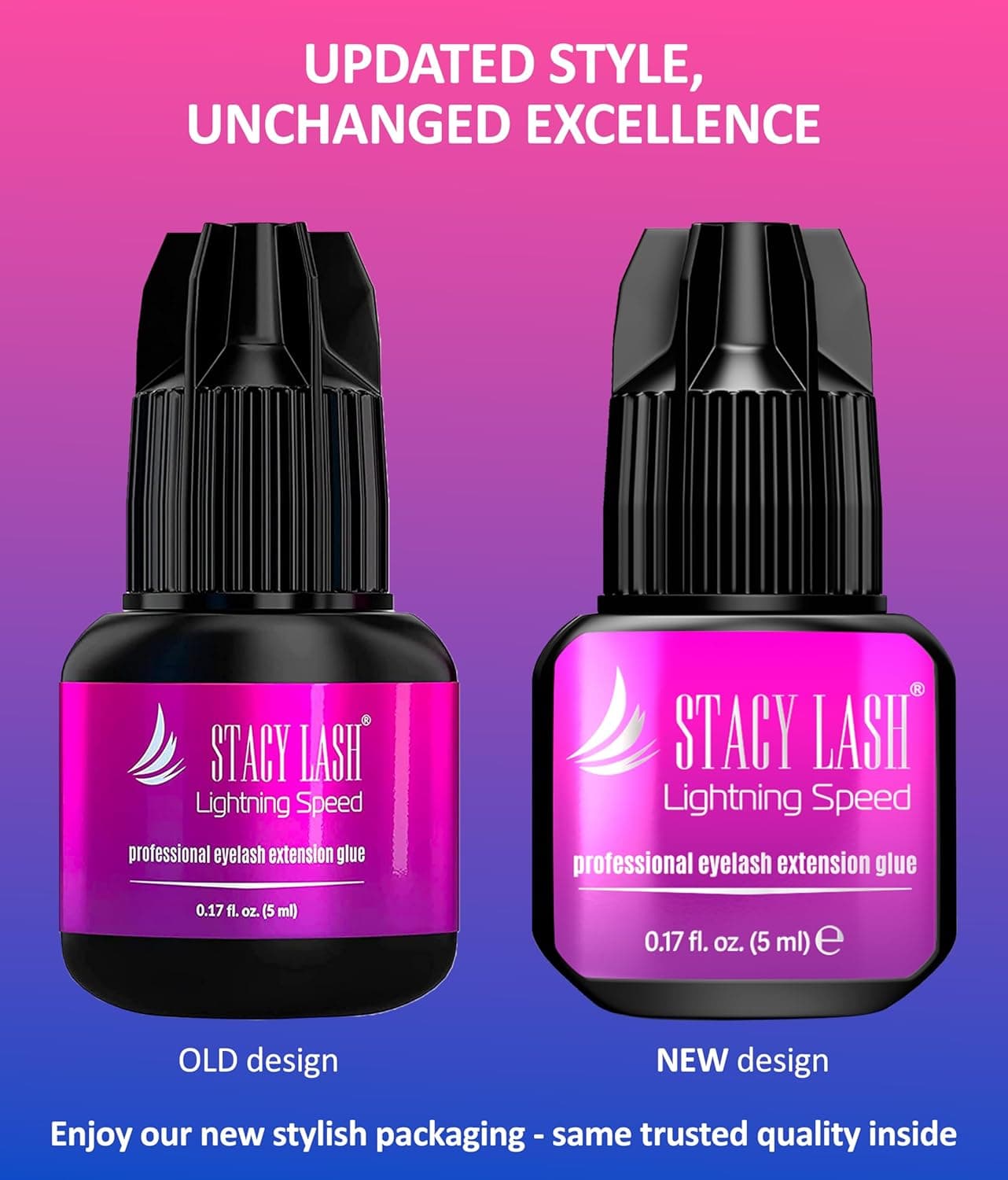 Lightning Speed Eyelash Extension Glue – Stacy Lash 5ml /0.17 fl.oz / 0.3 Sec Dry/Retention – 6-8 Weeks/Extra Strong Black Adhesive/Professional Supplies 0.17 Fl Oz (Pack of 1) - Image 4