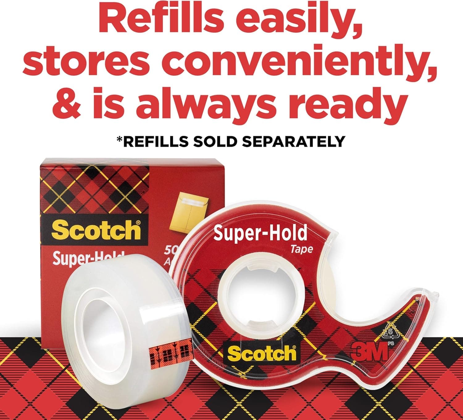 Scotch Super-Hold Tape, 2 Rolls, Transparent Finish, 50% More Adhesive, Trusted Favorite, 3/4 x 600 Inches, Dispensered (198DM-2) - Image 7