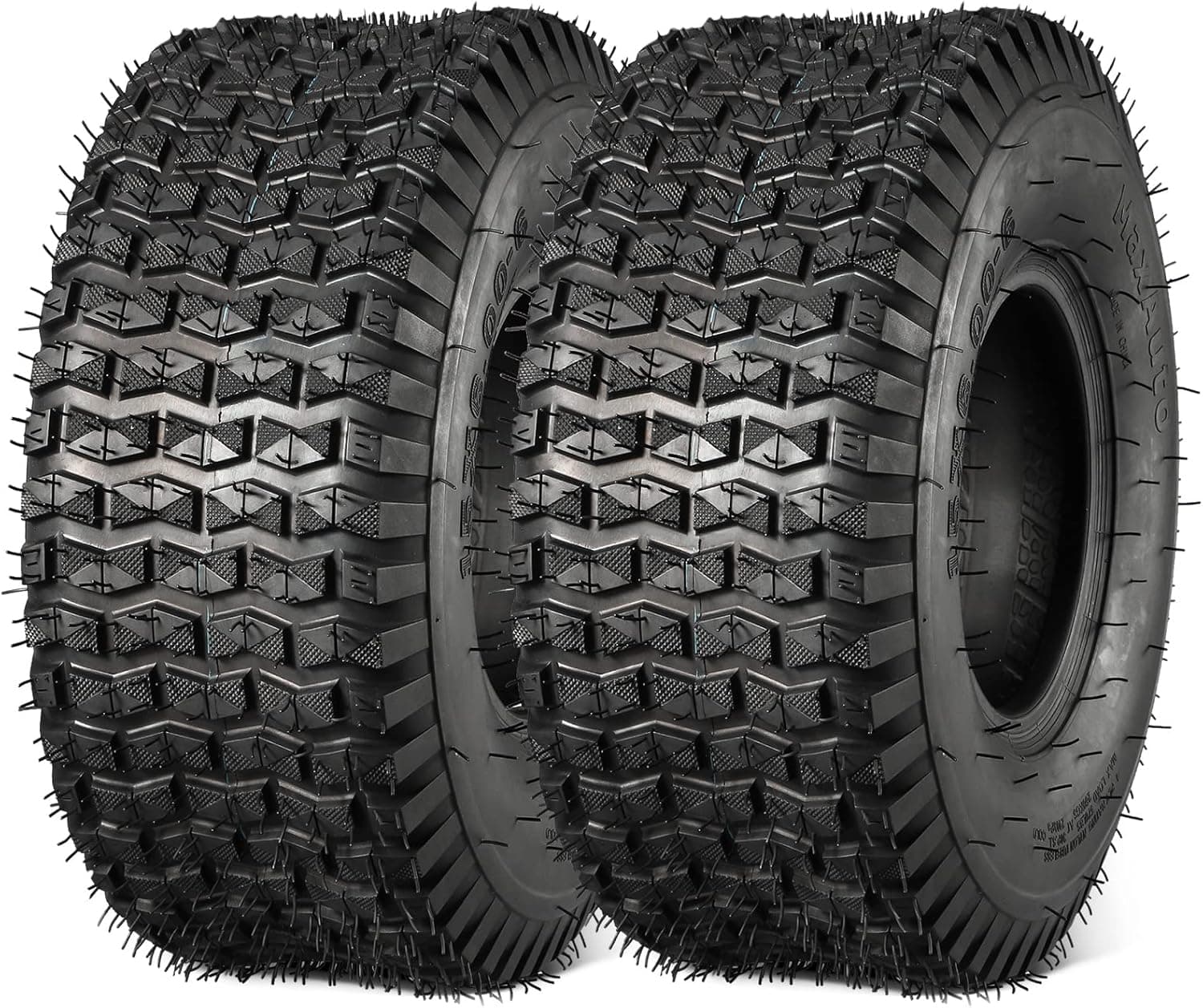 MaxAuto FOX V1 15x6.00-6nhs Neumáticos para Cortacésped, Neumáticos para Tractor de Jardín 15x6.00x6, Neumático para Carrito de Golf 15-6-6, Neumático para Cortacésped con Diseño Patentado, 4 Capas Sin Cámara, Capacidad de 570 lbs, Juego de 2 - Image 2