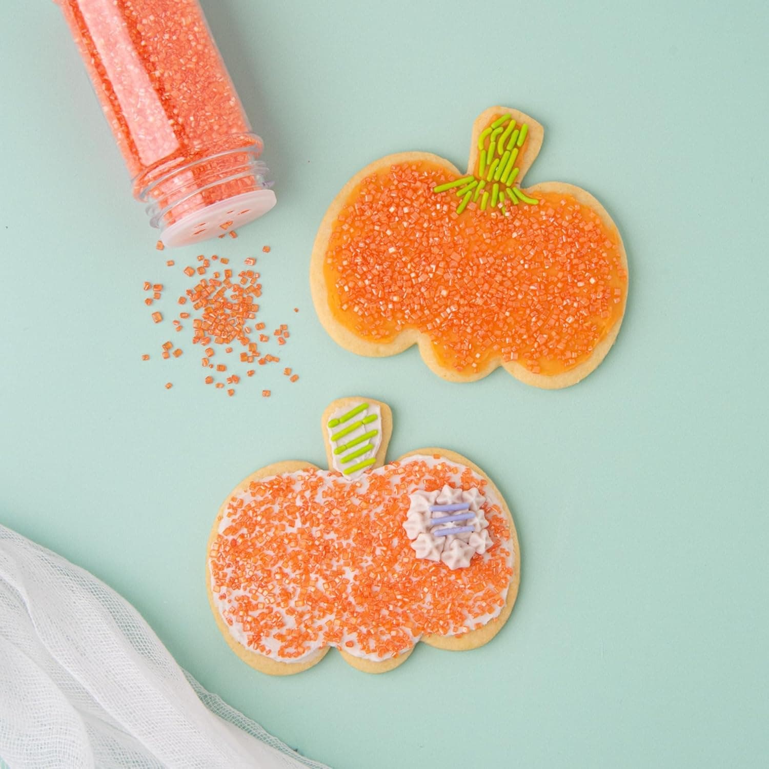 Sweets Indeed Halloween Sprinkles 4-Pack – 11.57 oz Jar Set | Candy Eyeball Mix, Bat & Pumpkin Quin Mix, Orange Sanding Sugar & Black/White/Orange Nonpareils | Cupcake & Cookie Decorations - Image 6