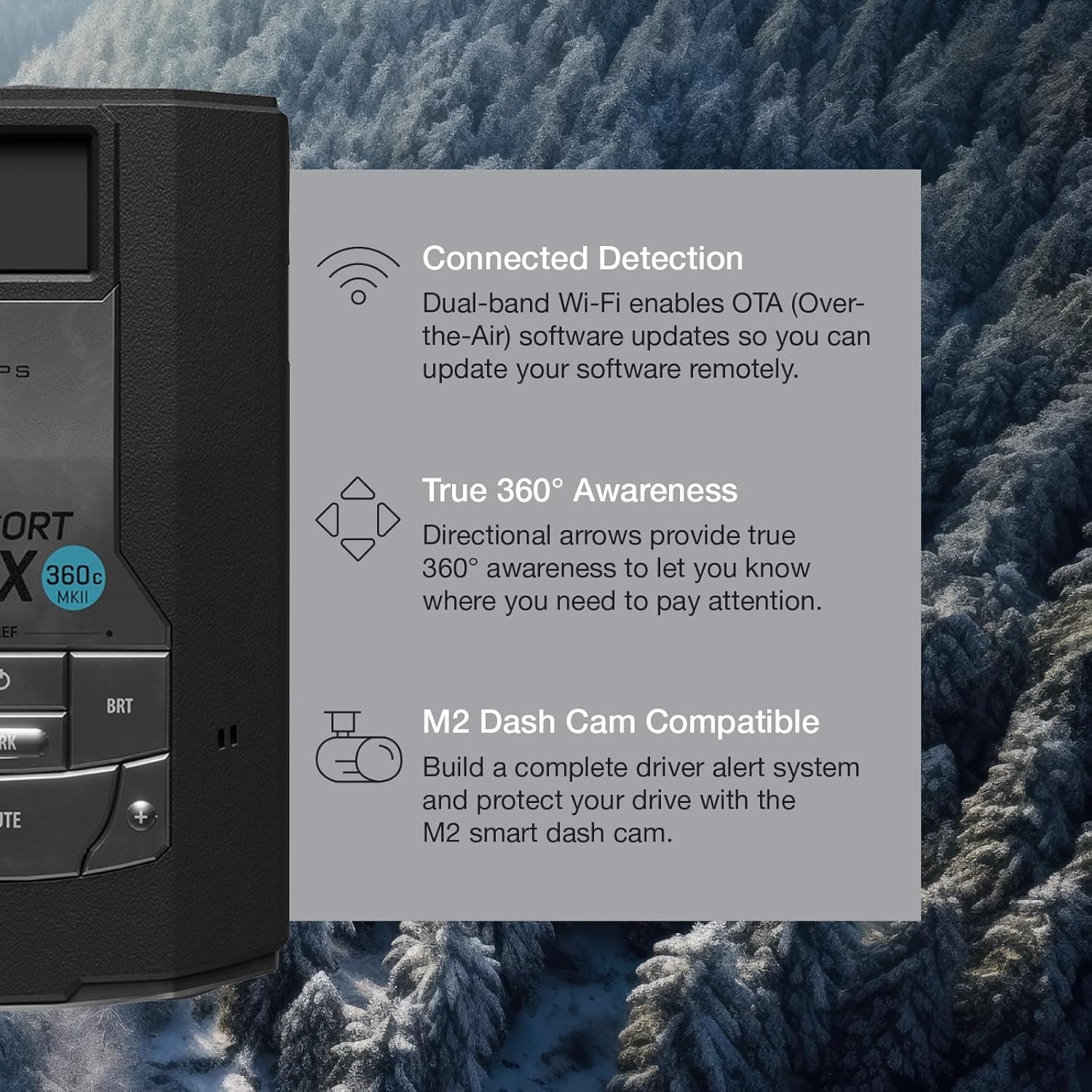 Detector de Radar Láser Escort MAX 360c MKII - Conectividad Wi-Fi y Bluetooth de Doble Banda, Flechas Direccionales de 360°, Rango Excepcional, Alertas Compartidas, Compatible con Apple CarPlay y Android Auto, Negro MAX 360c MKII (actualizaciones automáticas) - Image 5