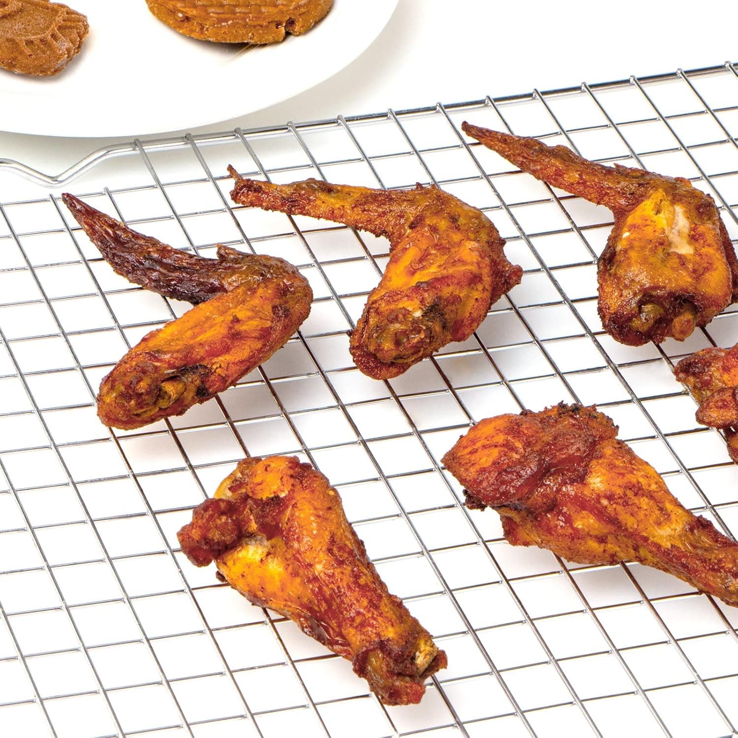 Cooling Rack for Baking 2-Pack, 16x10 Inches Baking Rack, Thick Wire Cookie Rack for Cooking, Roasting, Grilling, Drying, Oven Safe, Fits Half Sheet Pan, Silver 16"x10"-2PC Silver - Image 8