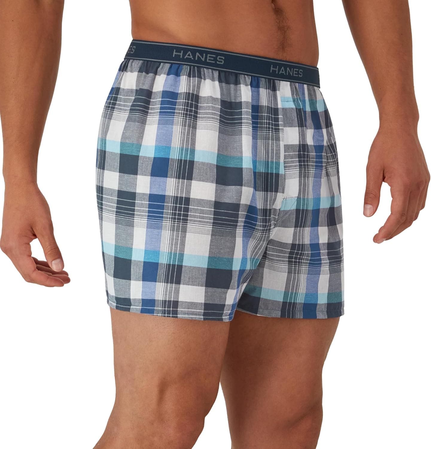 Hanes Men's Underwear Boxers Pack, Cool & Breathable Cotton Underwear, Moisture-Wicking Boxers for Men 6 Assorted - 6 Pack Large - Image 5