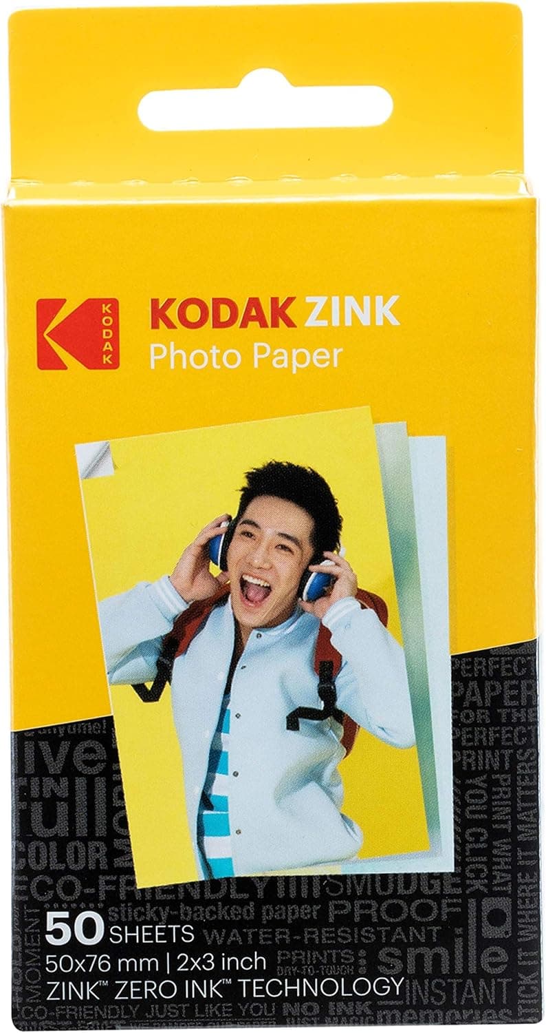KODAK ROD-Z2X350 Papel Fotográfico Zink Premium de 2''x3'' 50 Hojas Compatible PRINTOMATIC 50 unidades (Paquete de 1) - Image 8