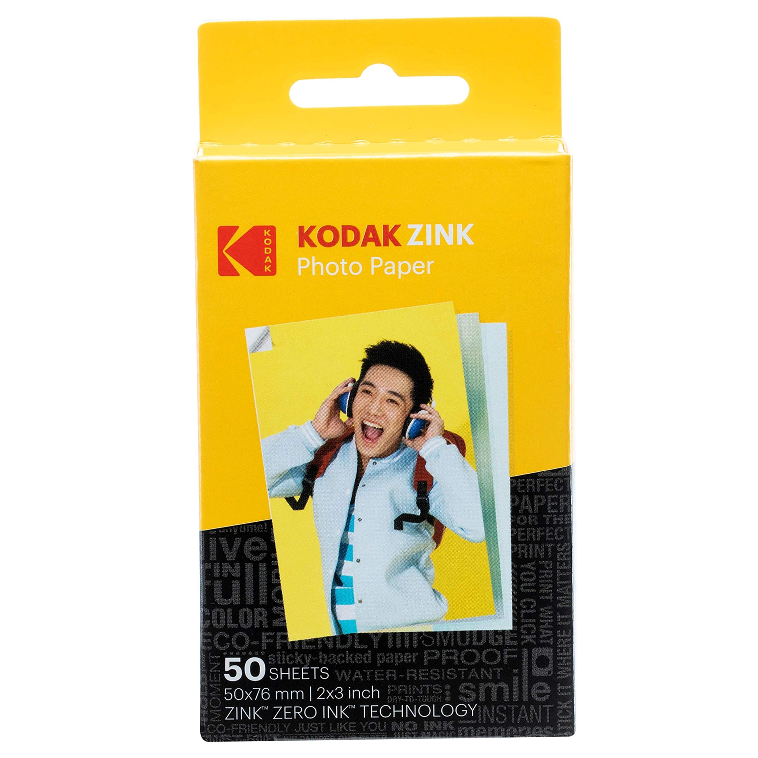 KODAK ROD-Z2X350 Papel Fotográfico Zink Premium de 2''x3'' 50 Hojas Compatible PRINTOMATIC 50 unidades (Paquete de 1)
