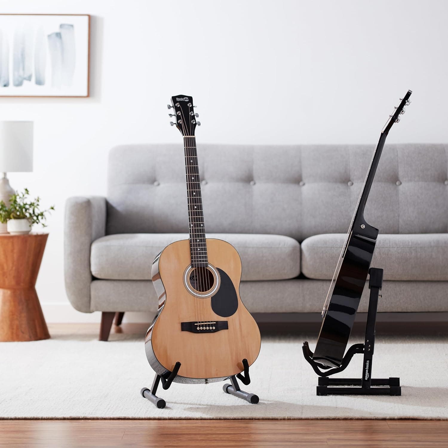 Amazon Basics Adjustable Folding Guitar Stand, A-shape, Fully Assembled - Para sa Programang Musikang Pampaaralan, Mga Konsiyerto at Maramihang Gumagamit - Image 8