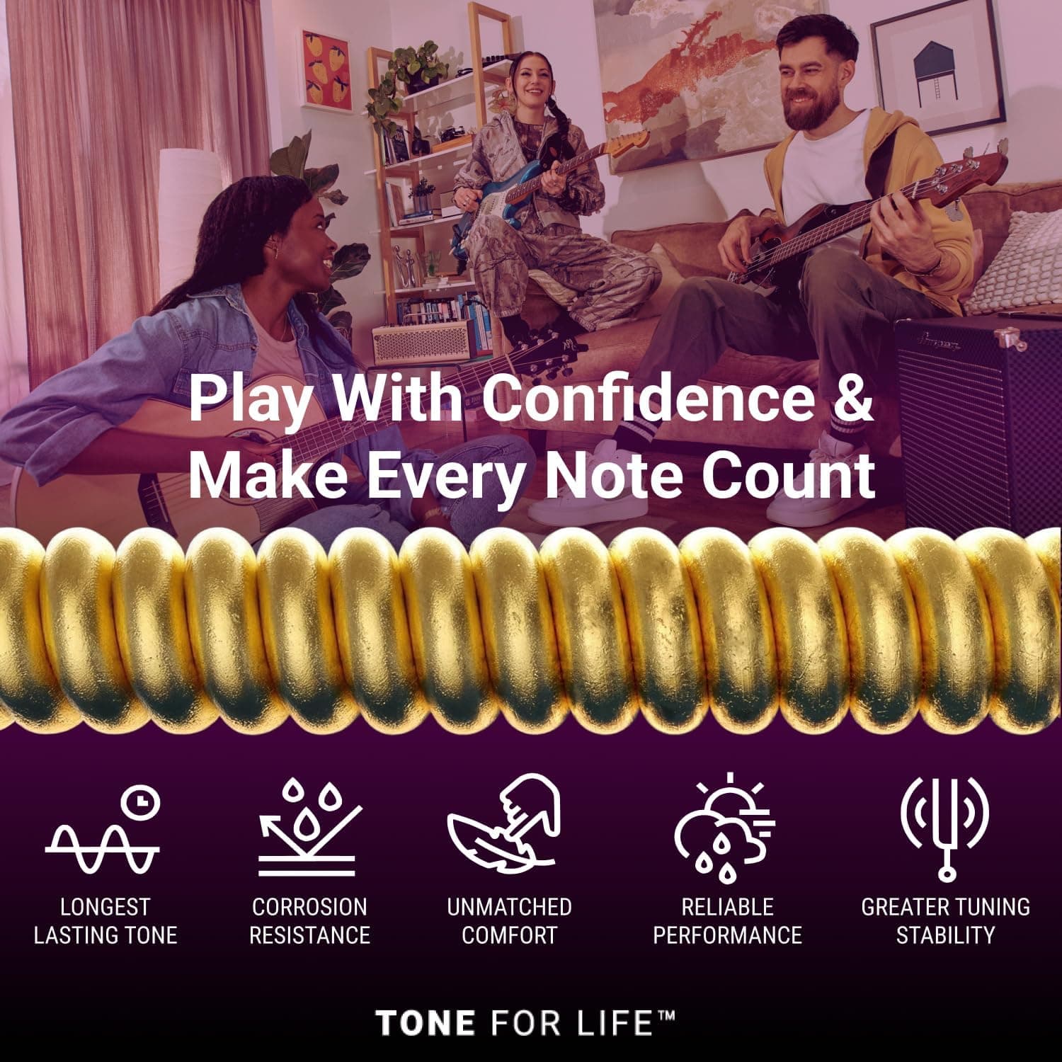 Elixir Strings, Acoustic Guitar Strings, Phosphor Bronze with NANOWEB Coating, Longest-Lasting Rich and Full Tone with Comfortable Feel, 6 String Set, Light 12-53 Single Pack Light 12-53 - Image 6