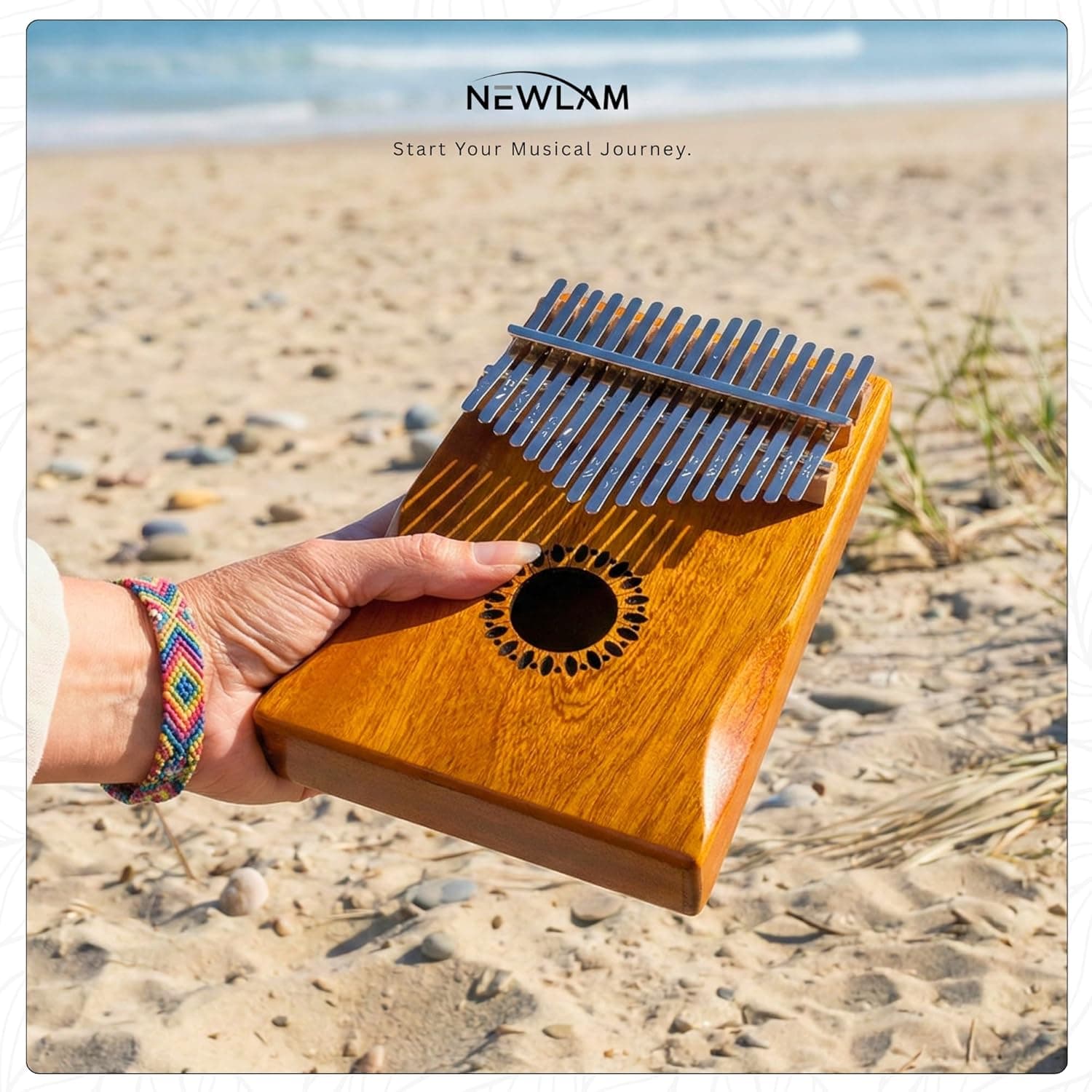 Kalimba Thumb Piano 17 Keys, Portable Mbira Finger Piano Gifts for Kids and Adults Beginners Wood 17 Keys - Image 2