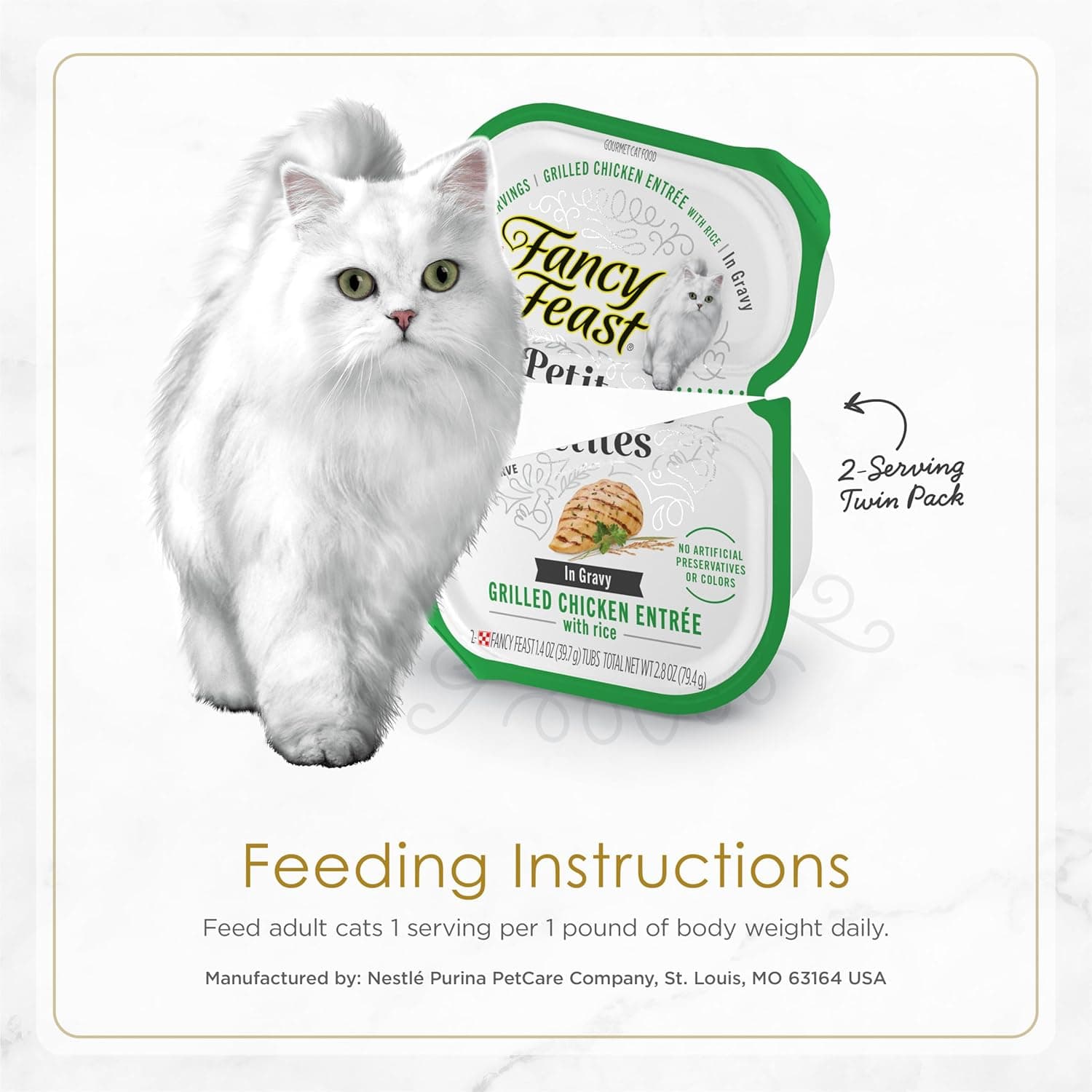 Purina Fancy Feast Gourmet Wet Cat Food Variety Pack, Petites Gravy Collection, break-apart tubs, 48 servings - (Pack of 24) 2.8 oz. Tubs Variety Pack: Gravy Collection 1 Count (Pack of 24) - Image 6