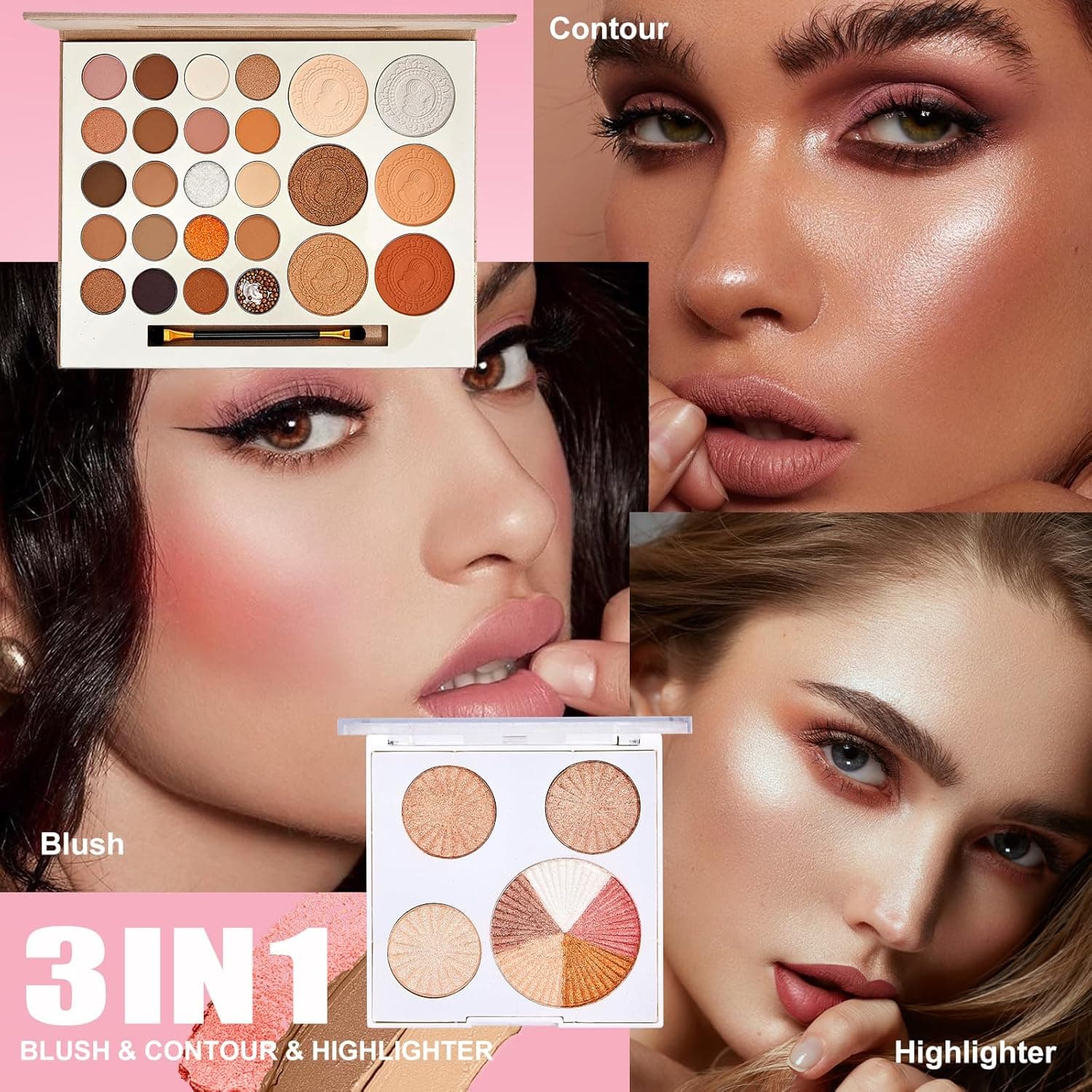 All in One Makeup Kit, Makeup Kit for Women Full Kit, Make Up Gift Set for Women, Makeup Essential Bundle Includes Foundation Eyeshadow Palette Concealer Lipstick Eyeliner Mascara Cosmetic Brush Set - Image 9