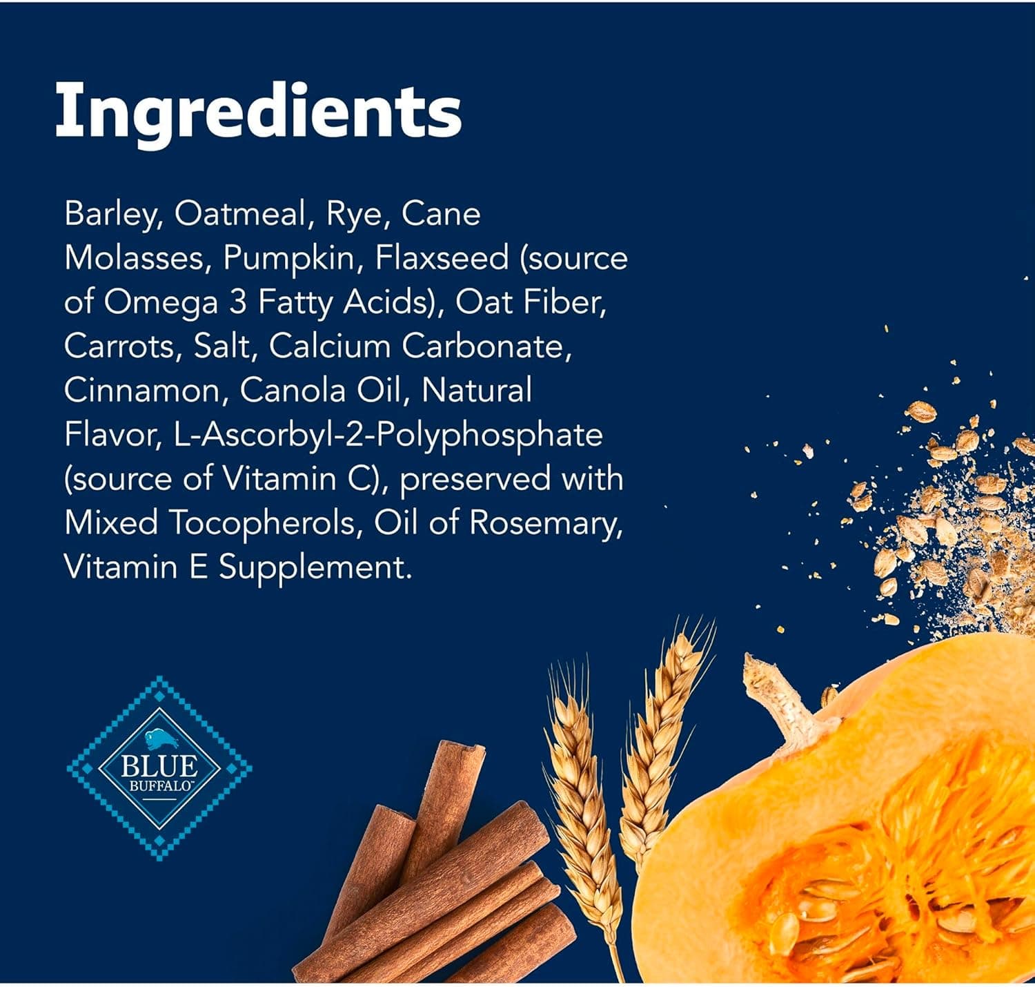 Blue Buffalo Health Bars Crunchy Dog Biscuits, Oven-Baked with Natural Ingredients, Pumpkin & Cinnamon, 16-oz Bag Pumpkin & Cinnamon 1 Pound (Pack of 1) - Image 6