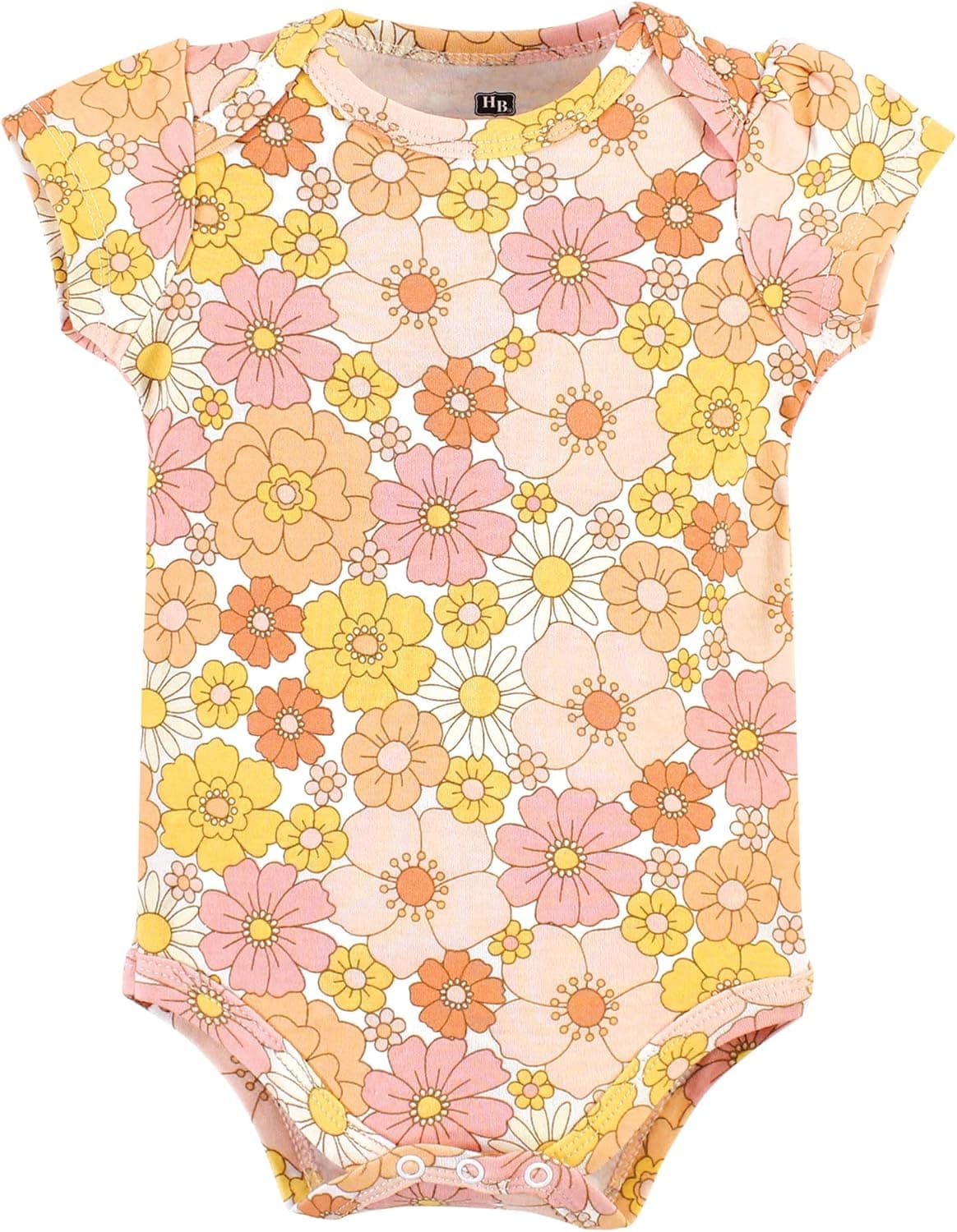 Hudson Baby Unisex Baby Cotton Bodysuits, Peace Love And Flowers, 3-6 Months - Image 5