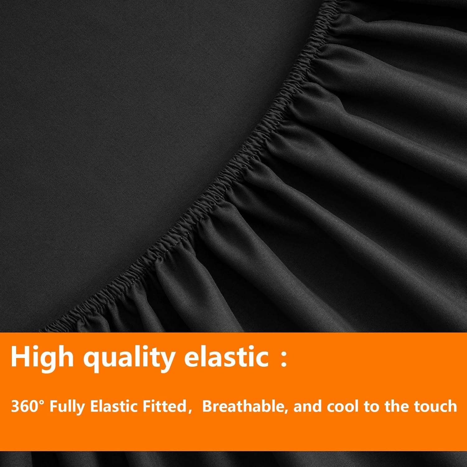 TAIMIT Twin Size Comforter Set - 5 Pieces, Bed in a Bag Bedding Sets with All Season Soft Quilted Warm Fluffy Reversible Comforter,Flat Sheet,Fitted Sheet,1 Pillow Shams,1 Pillowcases,Black Twin Black - Image 7