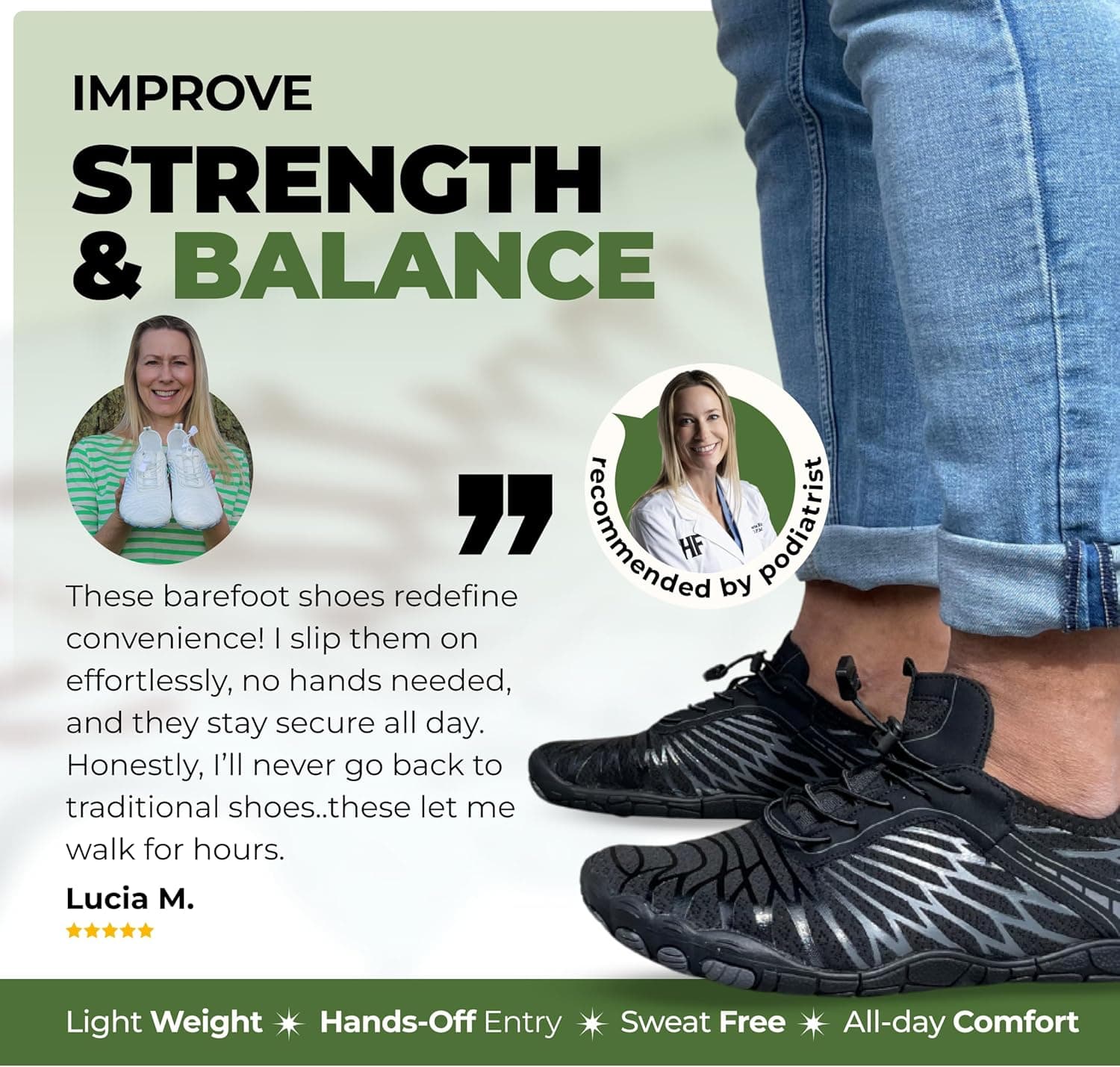 Hike Footwear Lazuli Pro Barefoot Shoes – Minimalist Lightweight Flexible Sneakers with Arch Support for Trail Running, Hiking, Gym & Everyday Walking (Unisex) 8-8.5 Wide Women/6-6.5 Wide Men Grey/Black - Image 5